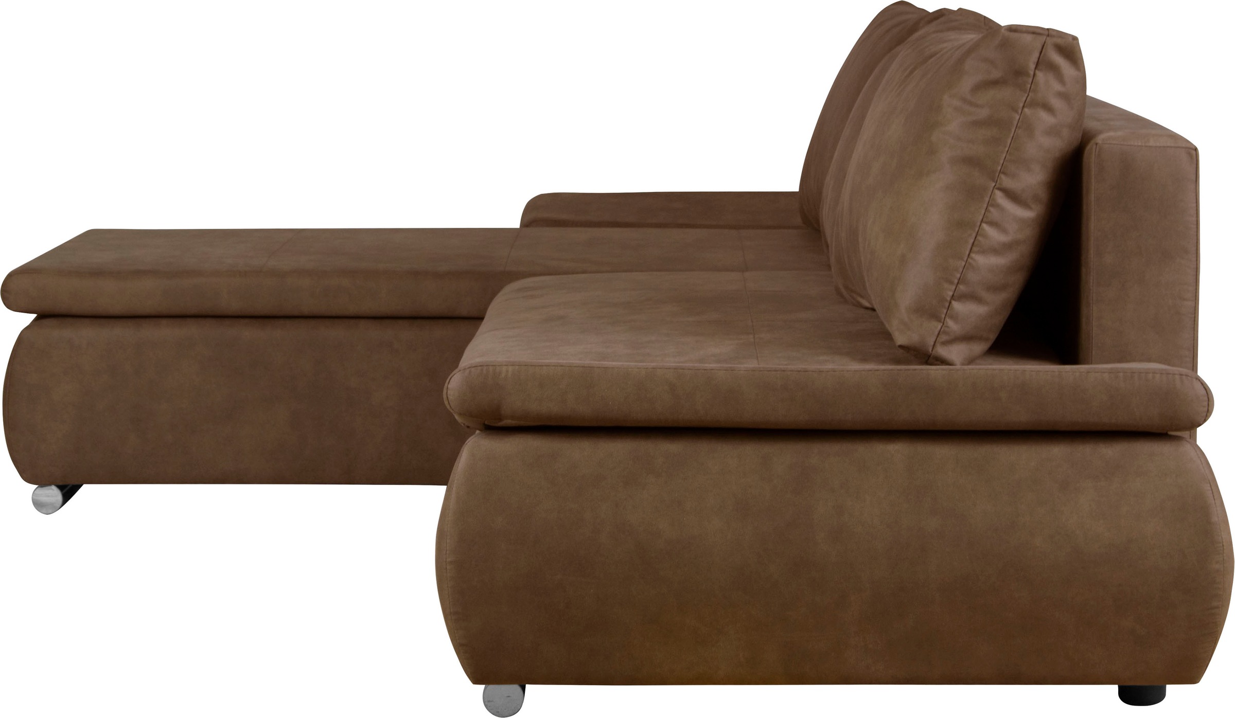 Home affaire Ecksofa »Acra L-Form«, mit Bettfunktion und Bettkasten, in Mattenoptik