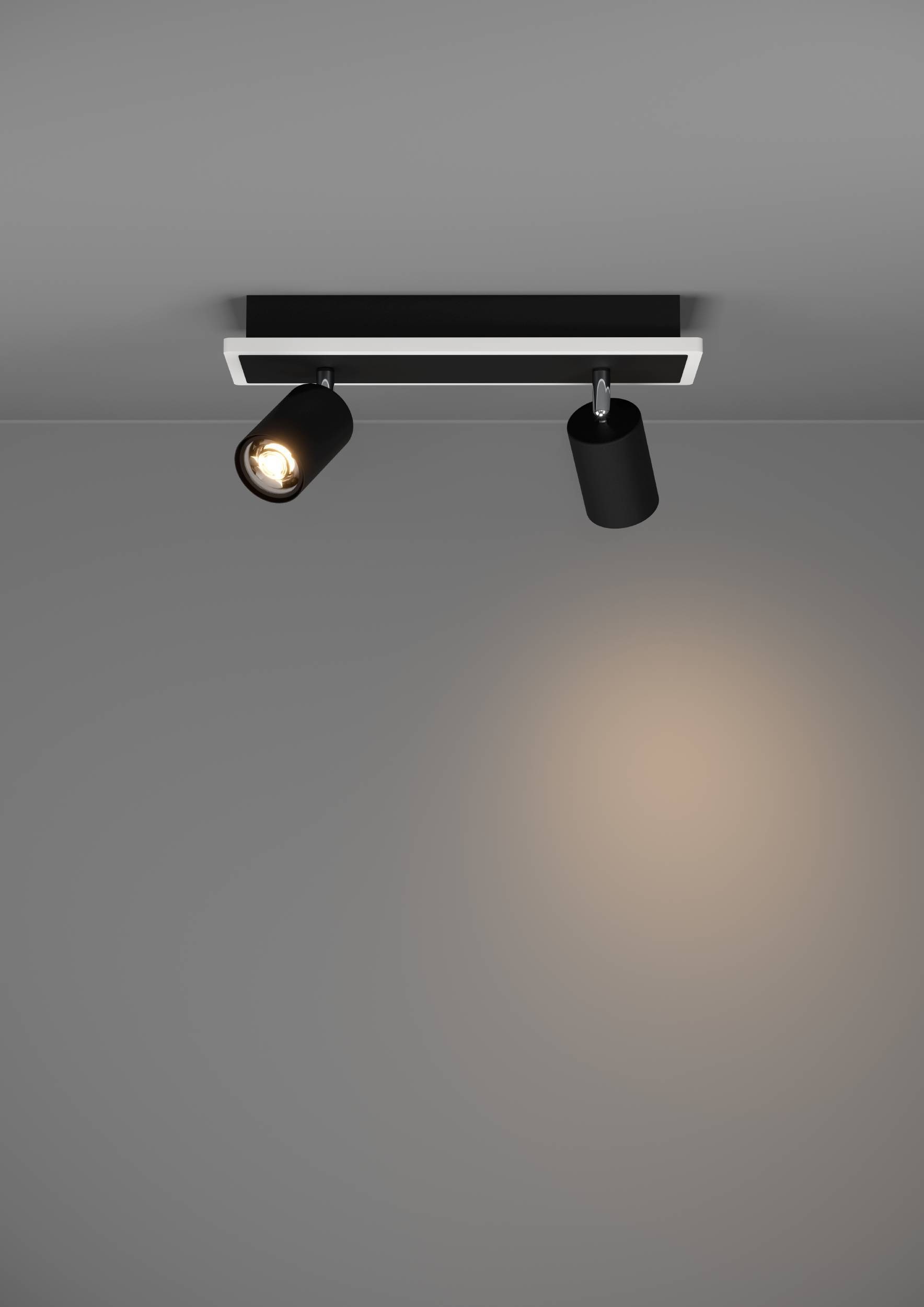 EGLO Deckenleuchte »Rimbocchi 1 Deckenlampe, Metall und Kunststoff, Spotbalken schwenkbar« LED-Modul 1 Stk. Warmweiß Spot - L34 x B10 x H14 cm - schwarz - 12W inkl.