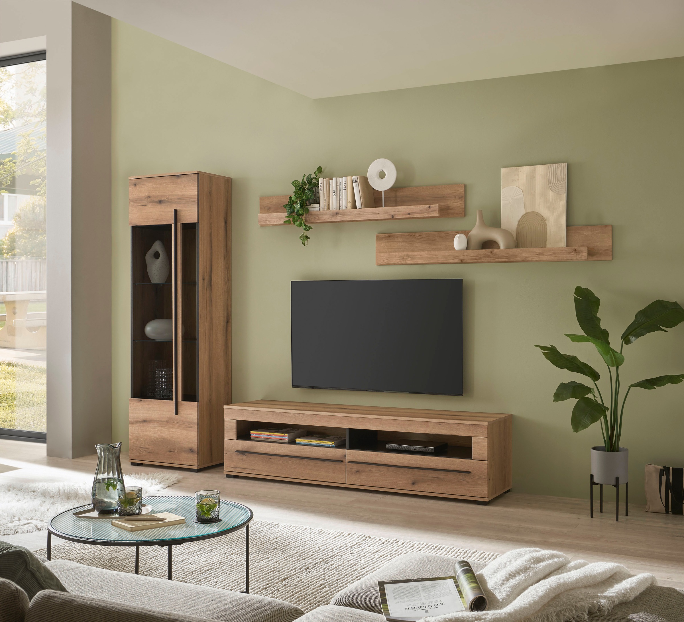 INOSIGN Wandboard »Cantara, modernes Wandregal, Hängeregal mit Ablagefach«, vielseitig einsetzbar, in Eiche Evoke oder weiß erhältlich