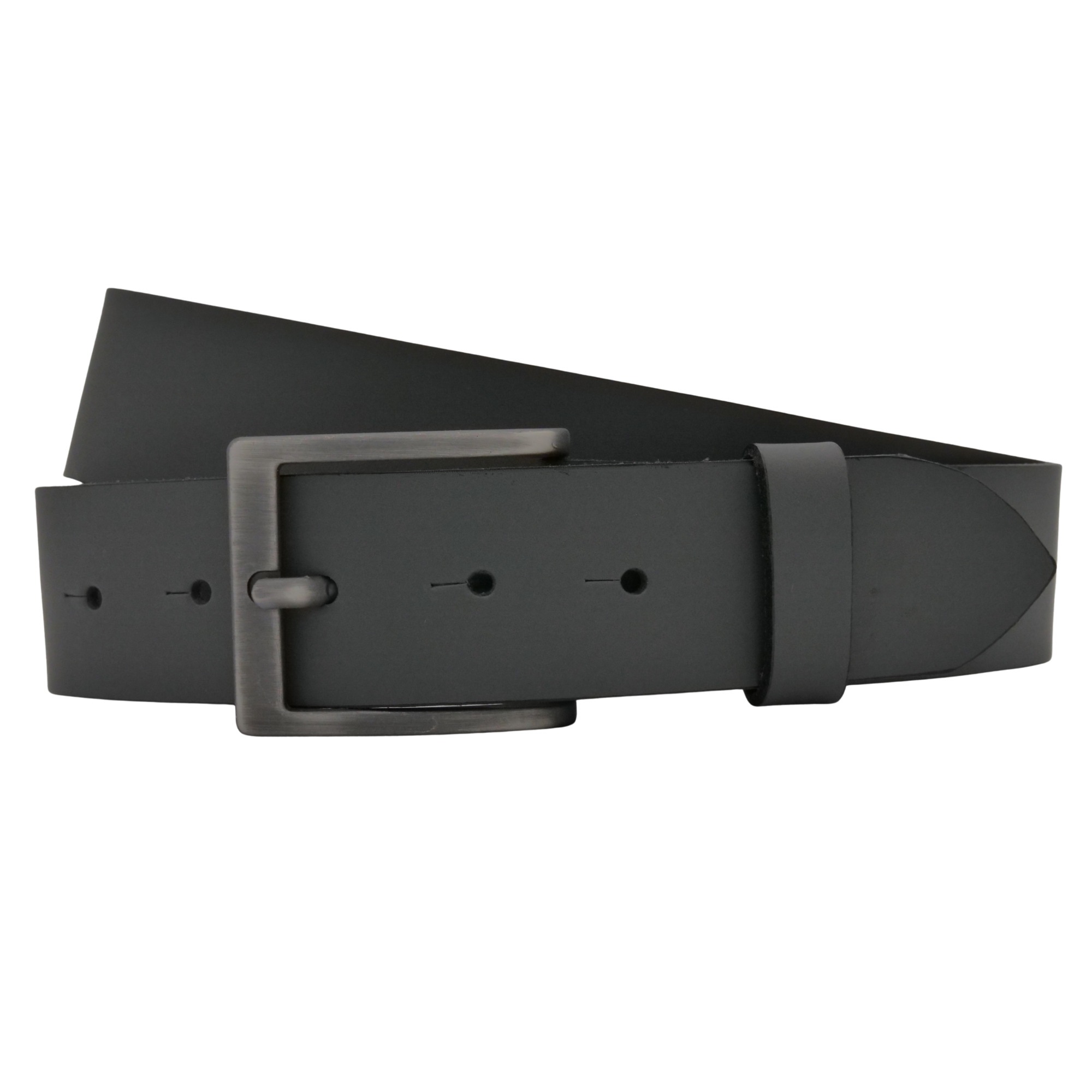 Ledergürtel ANNAMATONI "AnnaMatoni Herren Ledergürtel Zeitloses Design Gürtel 4cm breit", Herren, Gr. TW105 - 120cm Gesamtlänge, grau 730, 100% Leder, Gürtel Ledergürtel