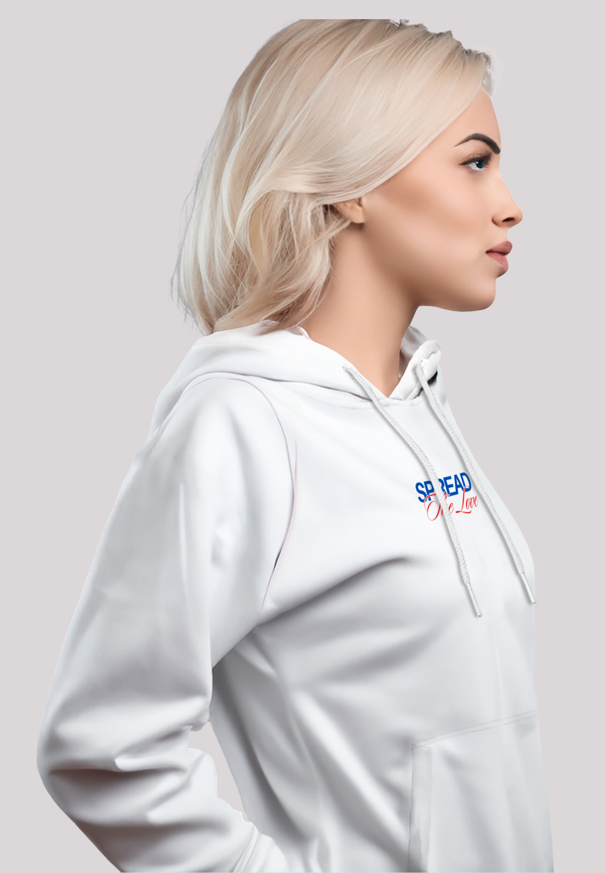 F4NT4STIC Kapuzenpullover »Spread The Love Valentinstag Streetwear Front«, Premium Qualität