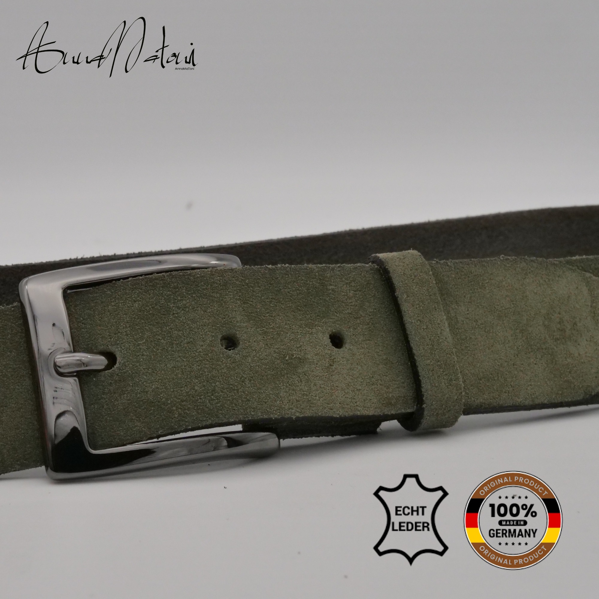 AnnaMatoni Ledergürtel »AnnaMatoni Damen Ledergürtel in hochwertigem Velour Leder 3,5cm«