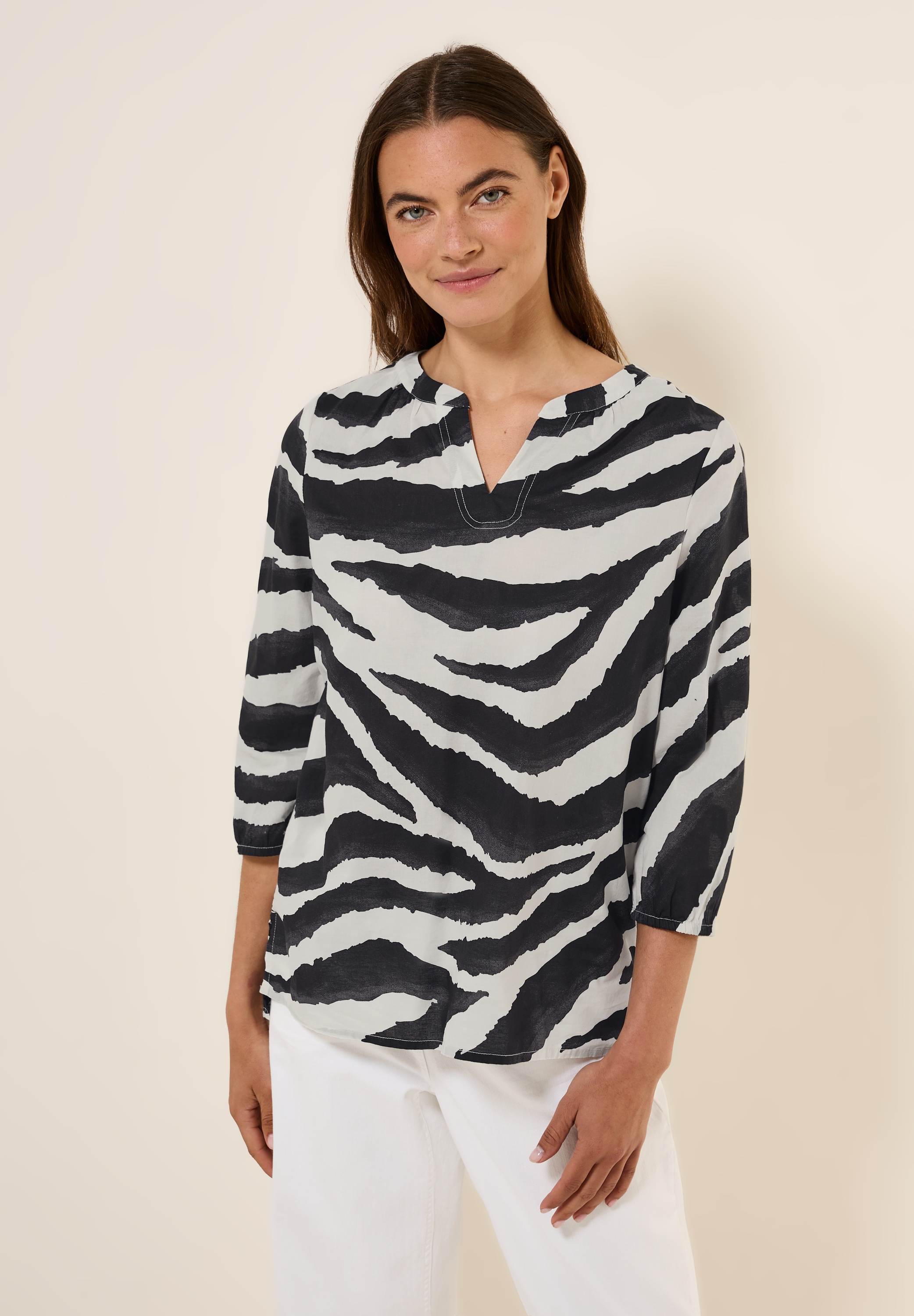 Cecil Shirtbluse, mit Seitlichen Einschlitzen am Saum günstig online kaufen