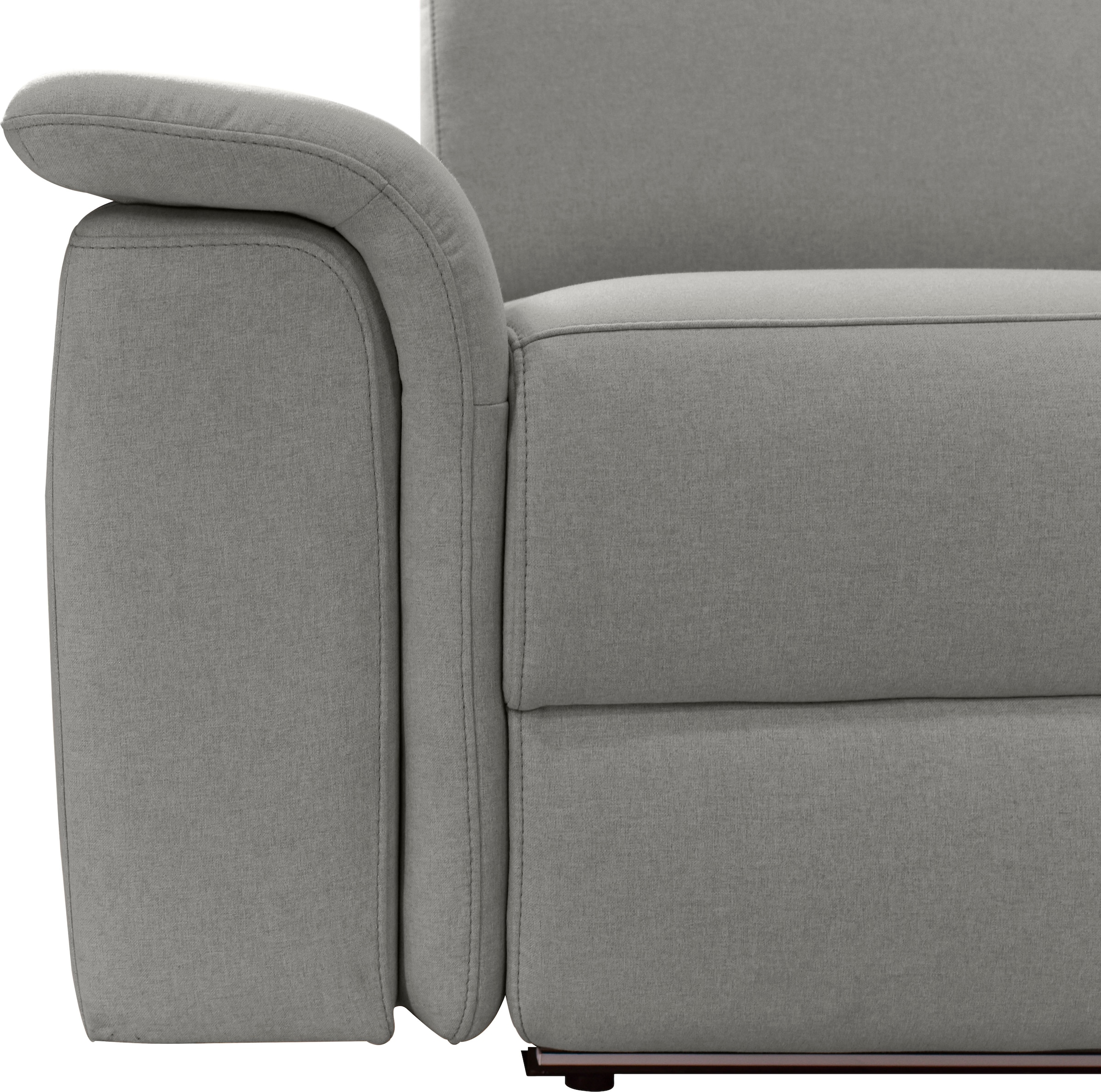 Places of Style Ecksofa »Pareli, L-Form, 259cm,m. Recamiere, Echtleder, Kunstleder, Webstoff«, man. o. elektr. Relaxfunktion, USB/Kopfteilverstellg u. LED