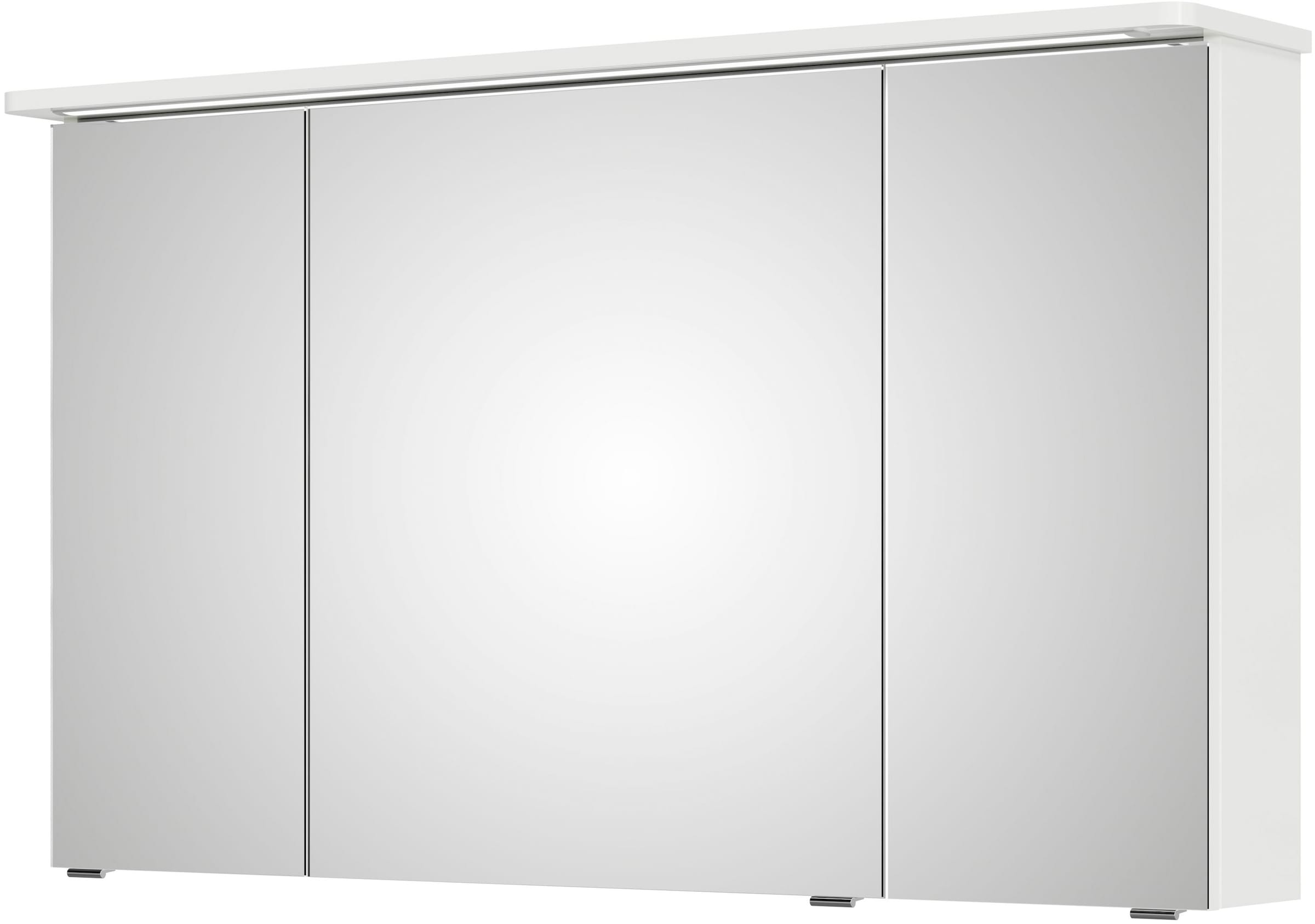 Saphir Spiegelschrank "Serie 4005 Badezimmer-Spiegelschrank inkl. LED-Kranzbeleuchtung", Badschrank 120 cm breit, 3 Türe