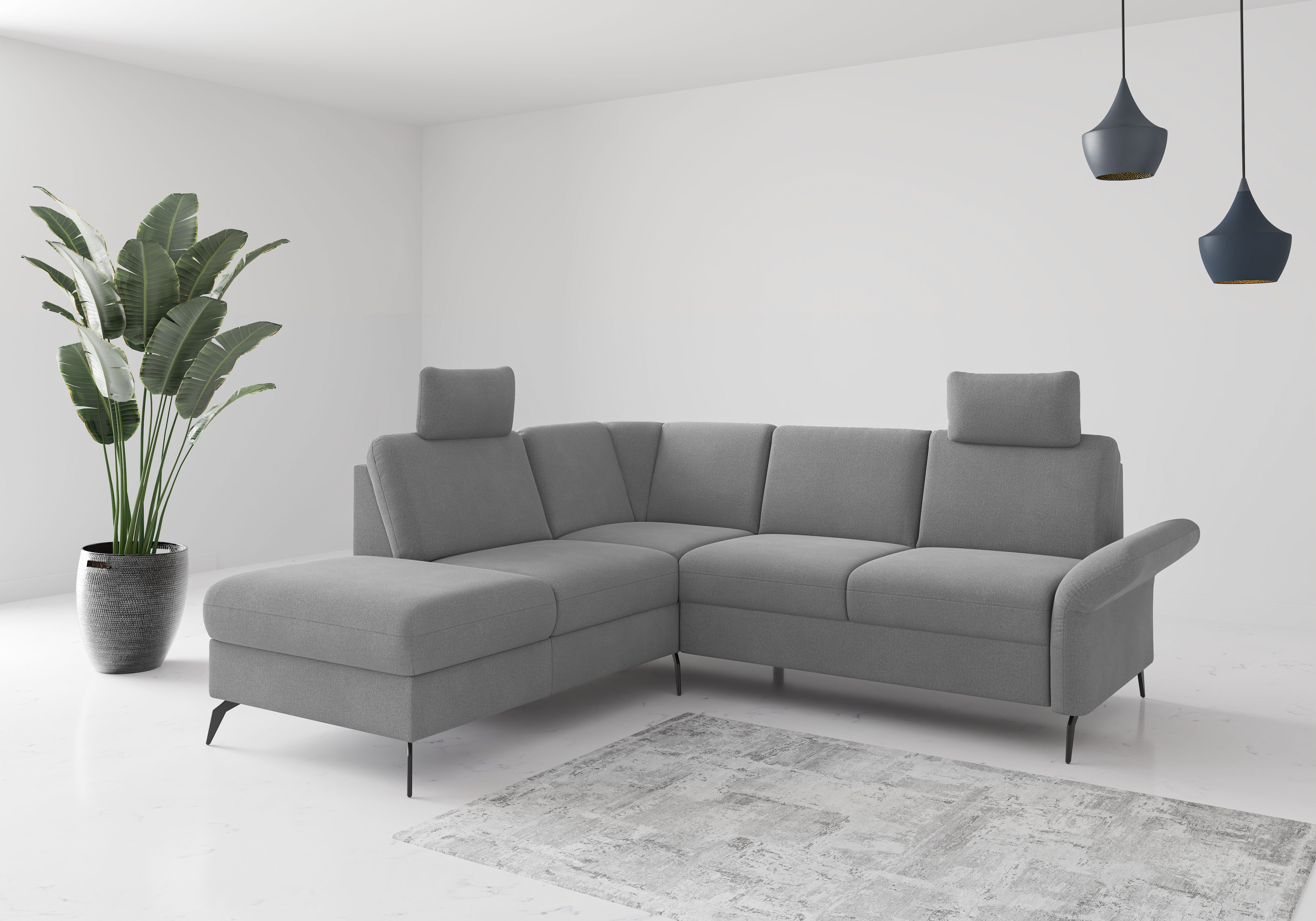 OTTO home Ecksofa "Rochelle" wahlweise mit Schlaffunktion, Bettkasten und Armteilverstellung
