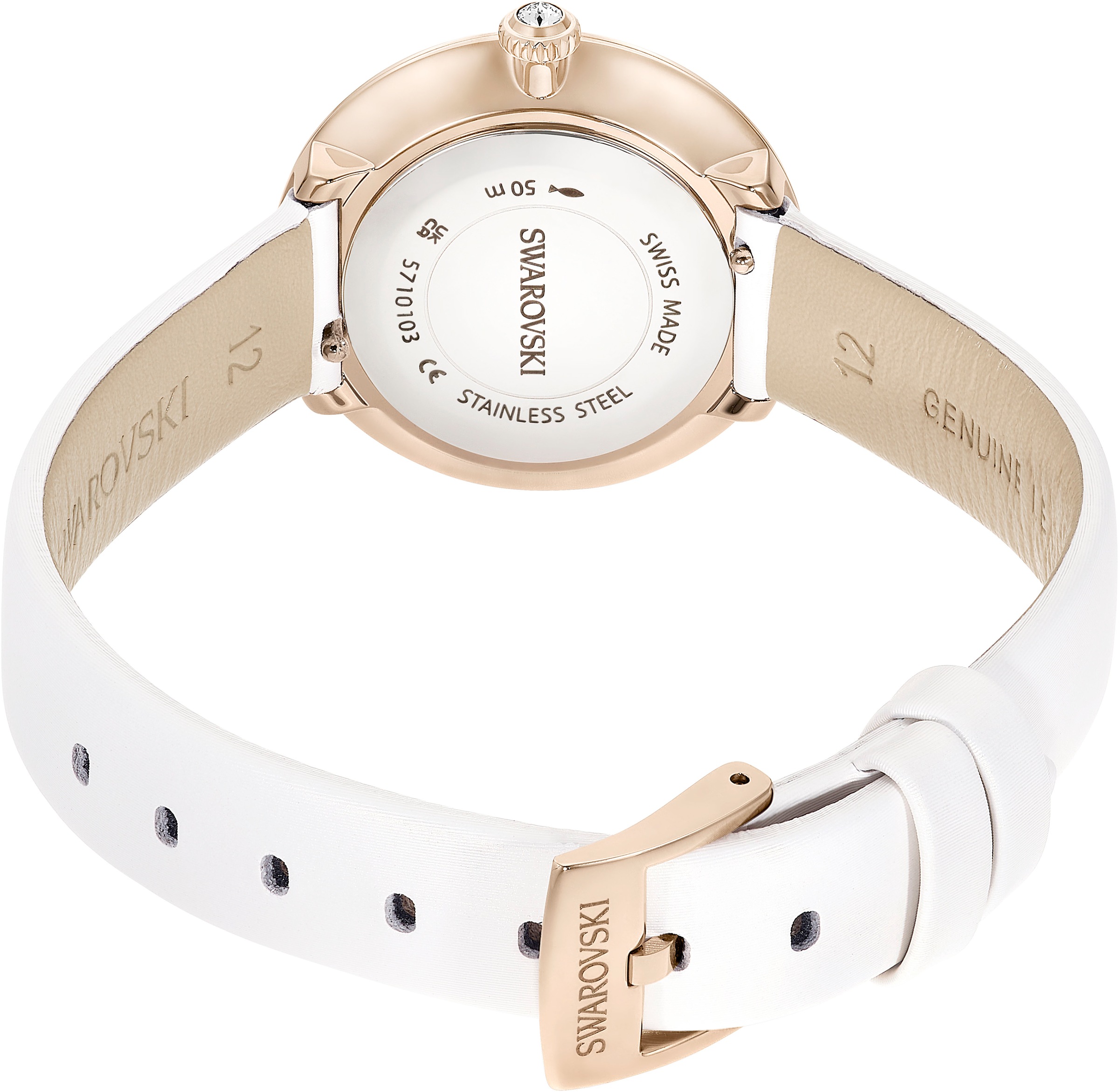 Swarovski Quarzuhr »MATRIX TENNIS«, Armbanduhr, Damenuhr, Swiss Made, Lederarmband, analog