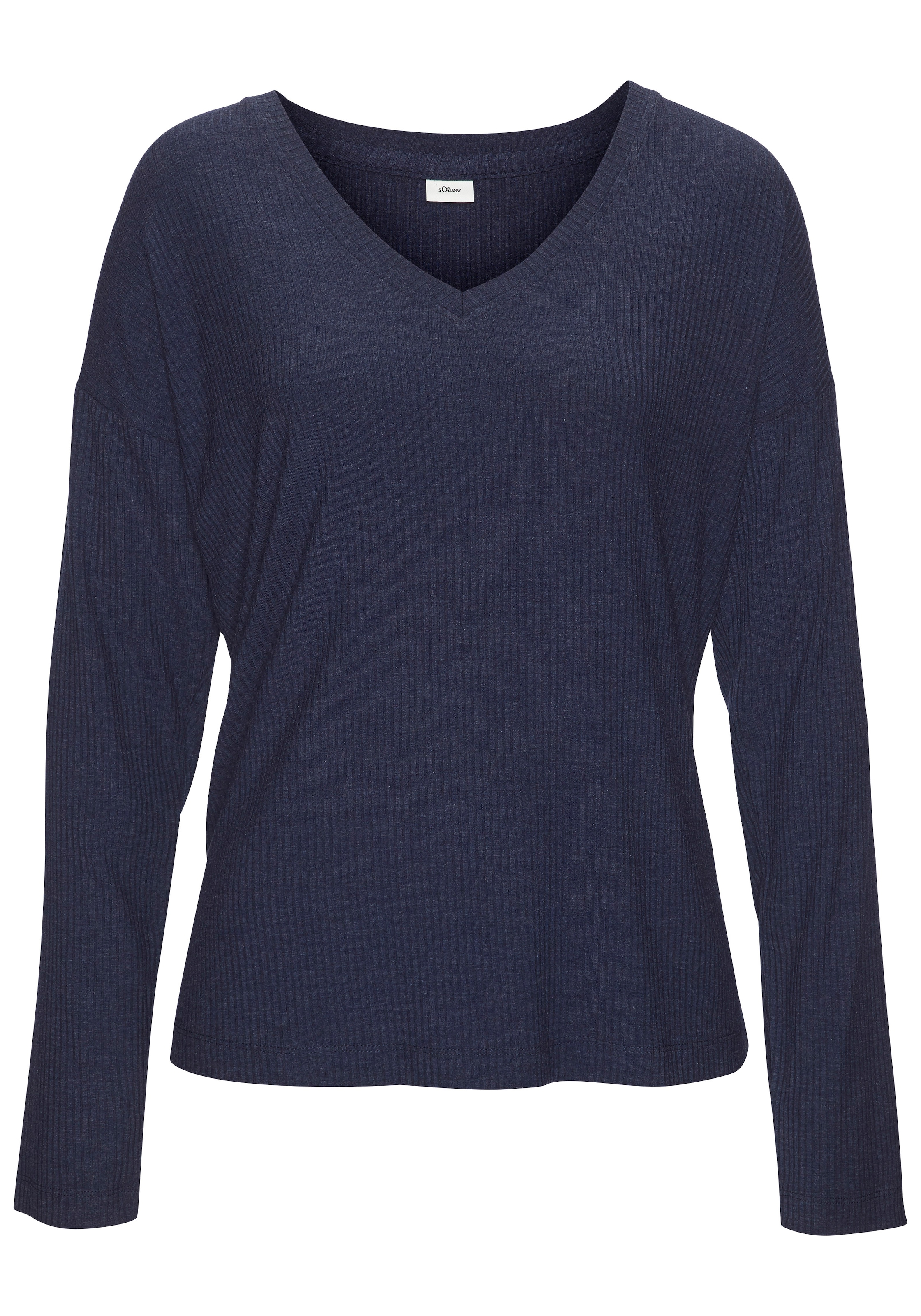 s.Oliver Pyjamaoberteil aus weicher Rippqualität