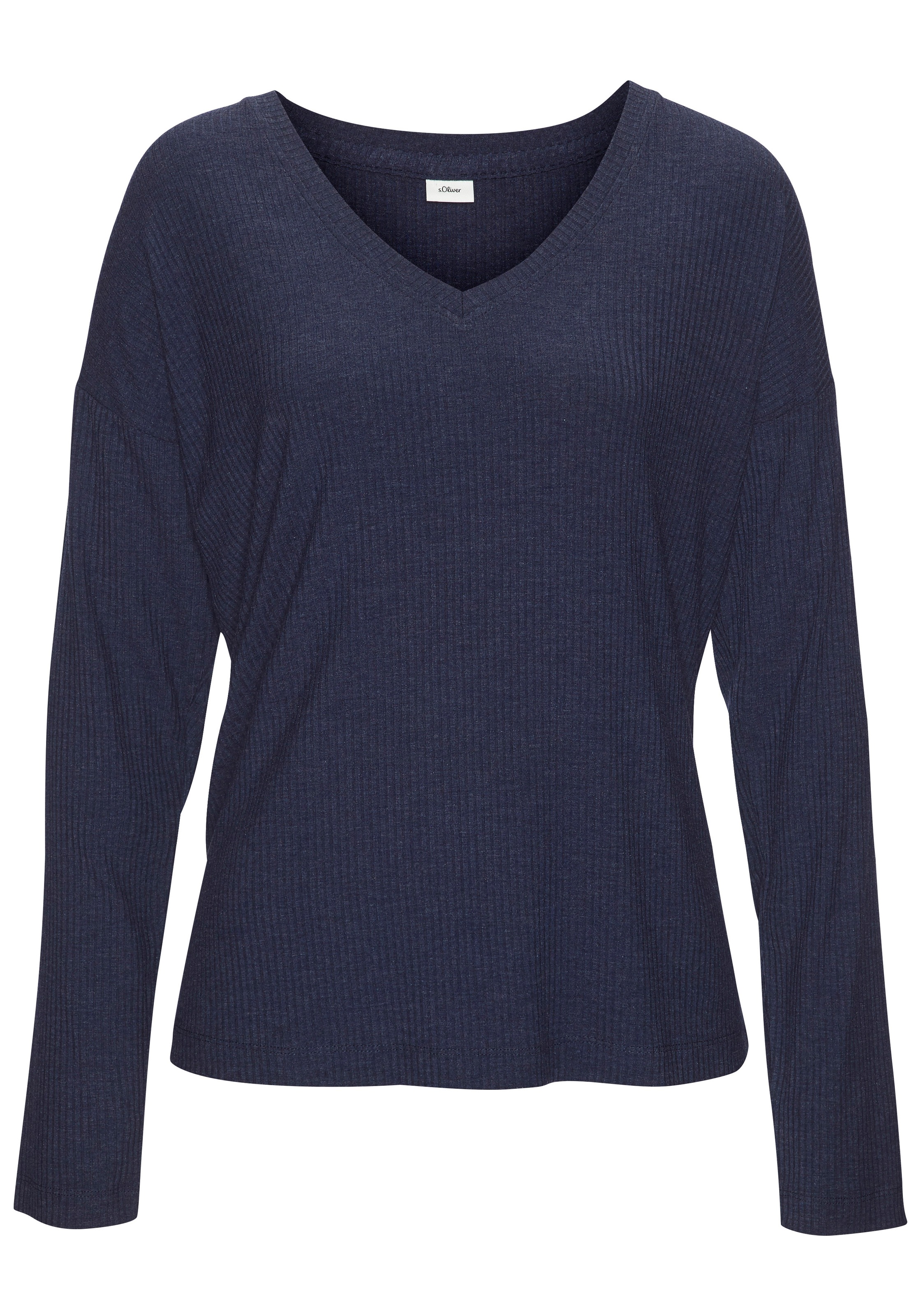 s.Oliver Pyjamaoberteil 1-teilig, aus weicher Rippqualität günstig online kaufen