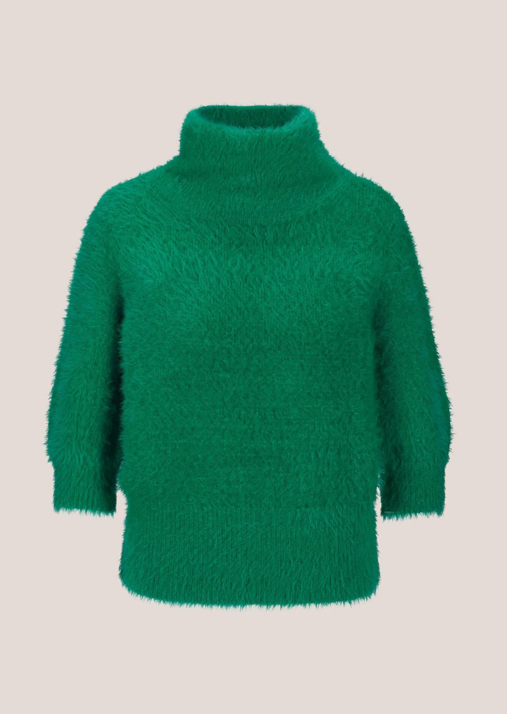 MADELEINE "Pullover Weicher Strick mit Ballonärmeln" Softer Flauschpullover mit Kurzarm