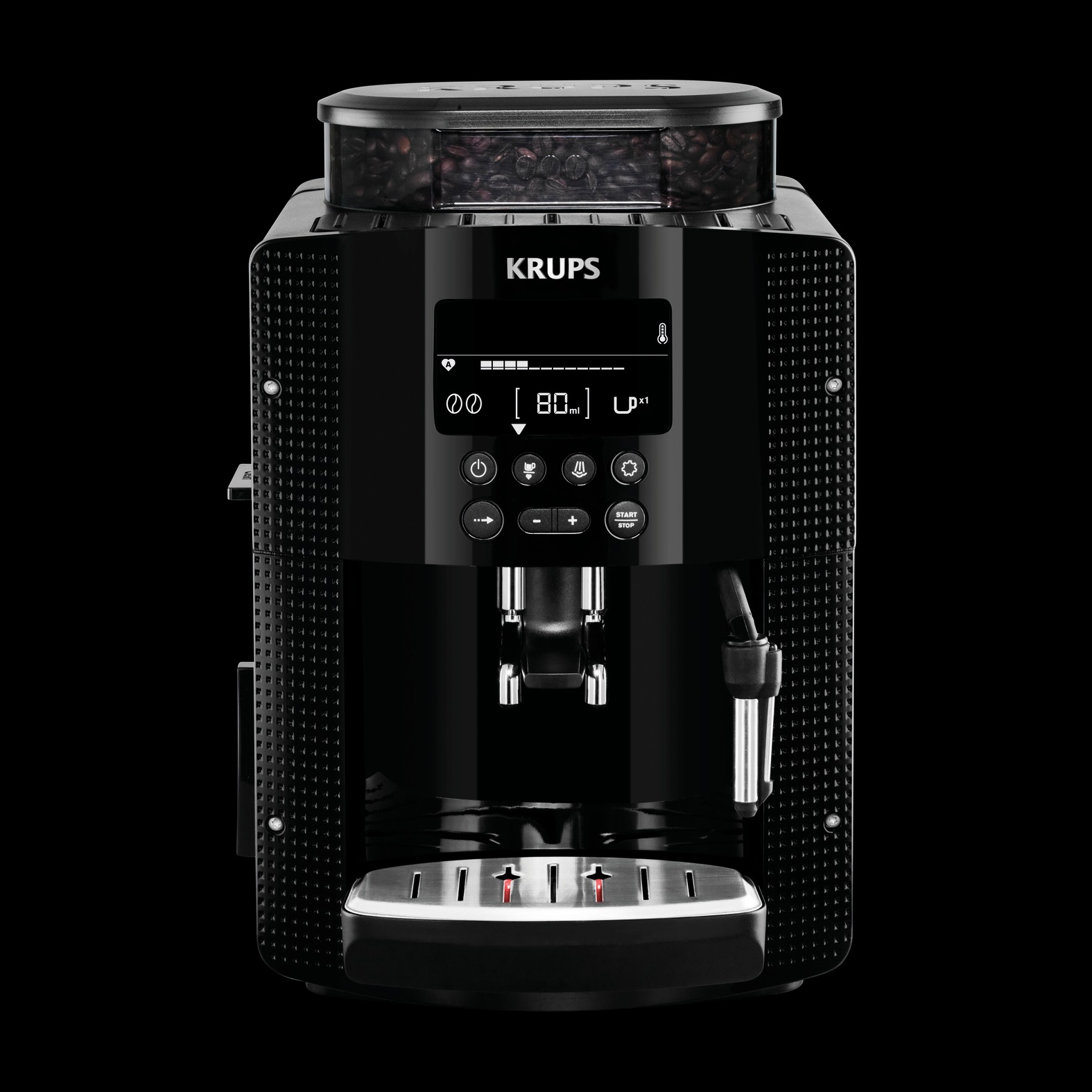 Krups Kaffeevollautomat »EA8150« Arabica Display, LCD-Display, Speichermodus, Dampfdüse für Cappuccino