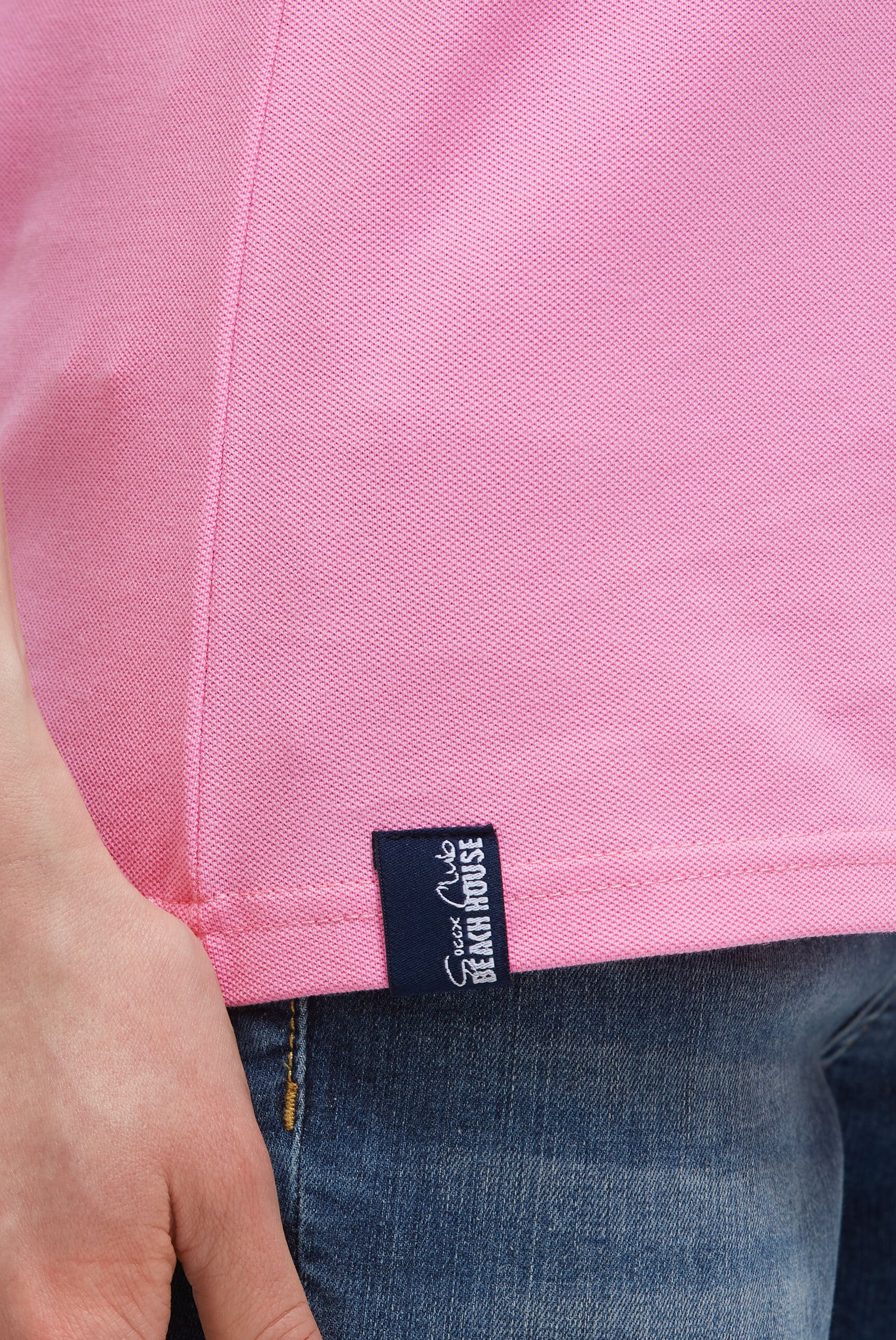 SOCCX Poloshirt mit Puff-Print