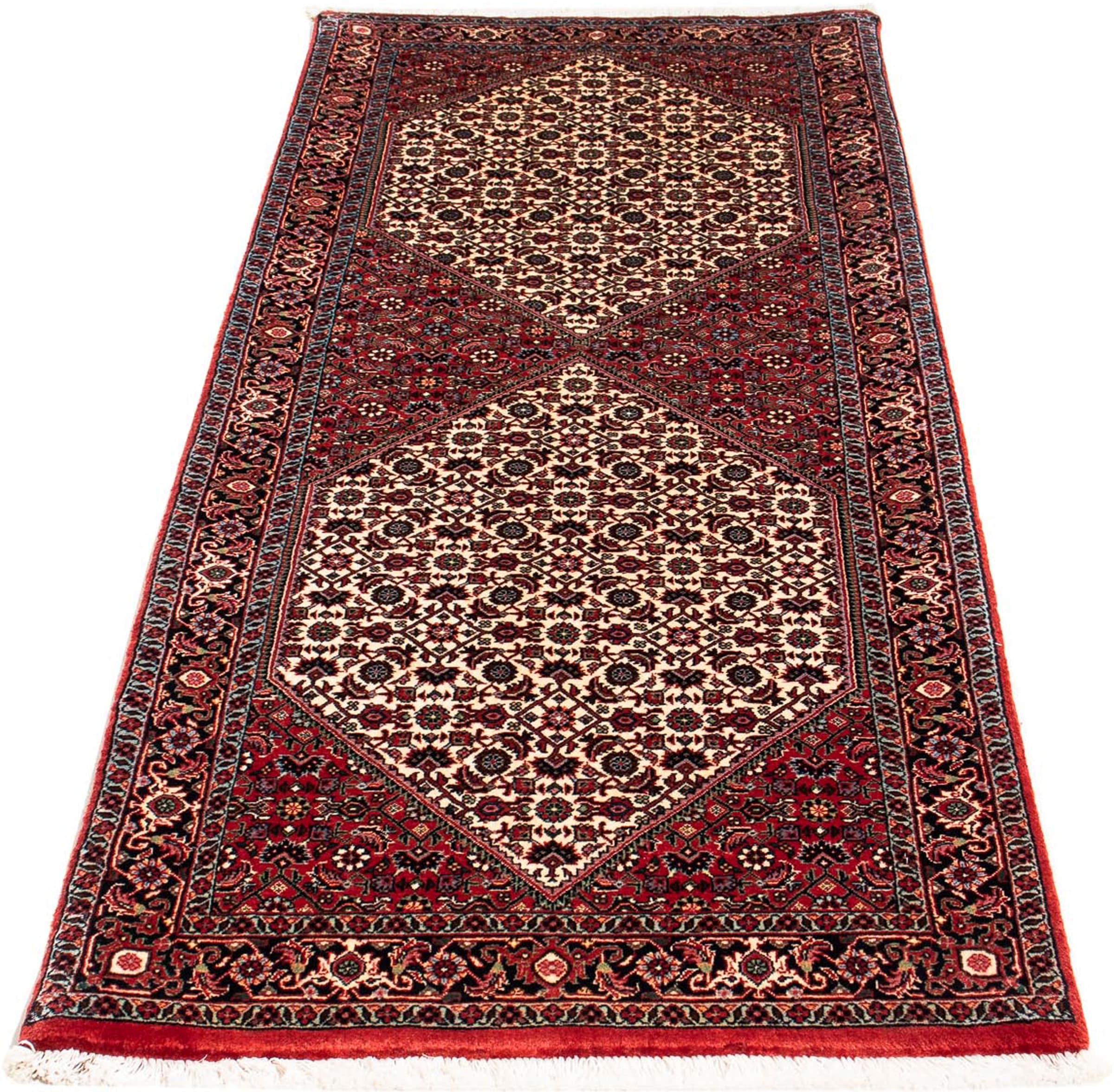 morgenland Orientteppich "Perser - Bidjar - 188 x 73 cm - rot", rechteckig, 15 mm Höhe, Wohnzimmer, Handgeknüpft, Einzel