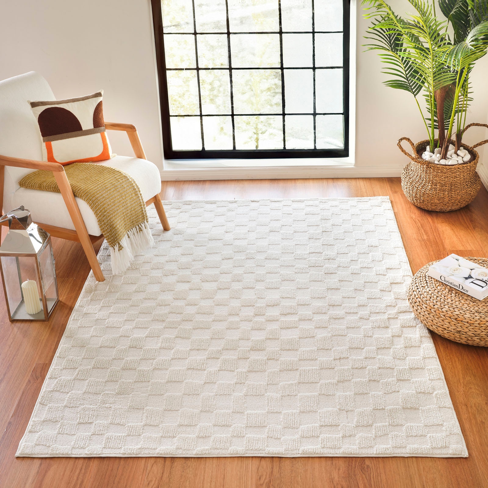 Livabliss Teppich "GIJON" rechteckig 14 mm Höhe Skandinavischer Teppich mit günstig online kaufen