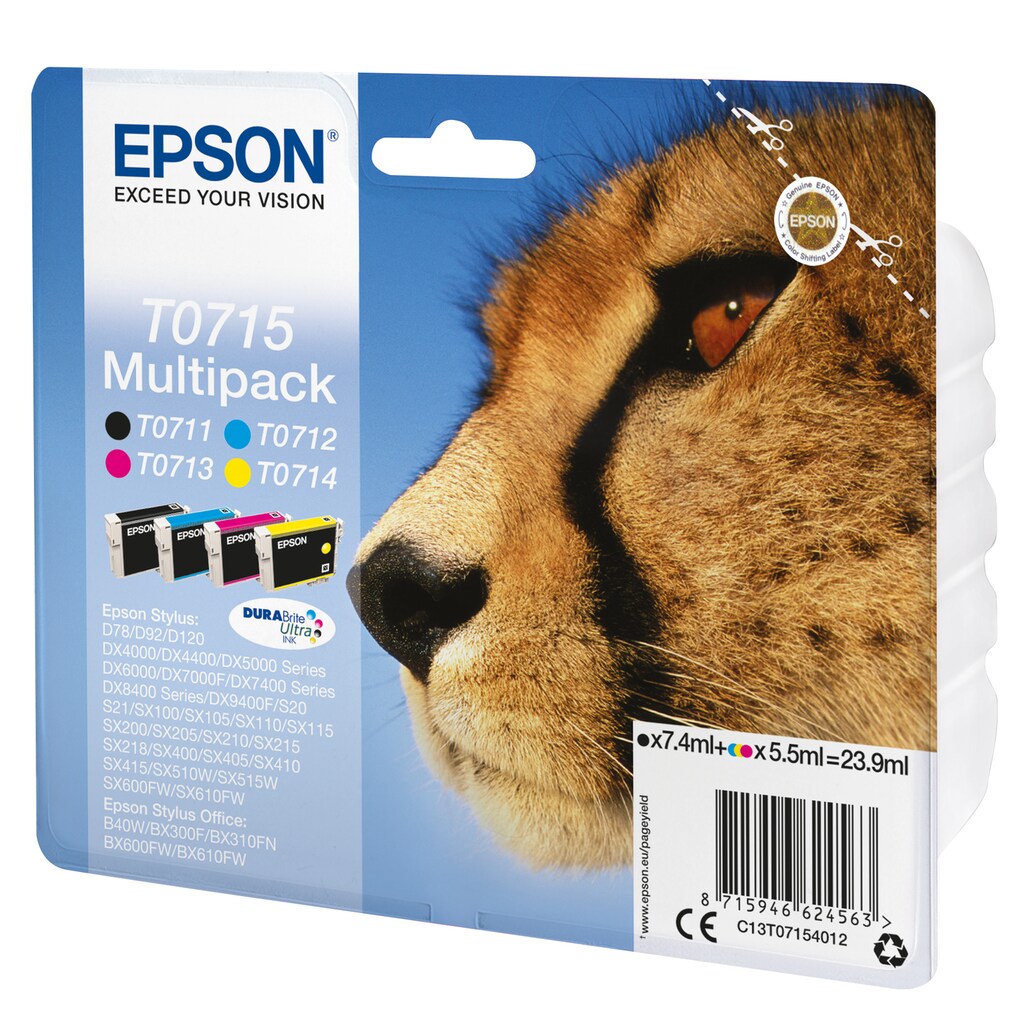 Epson Tintenpatrone »Epson Multipack 4 Farben T0715«