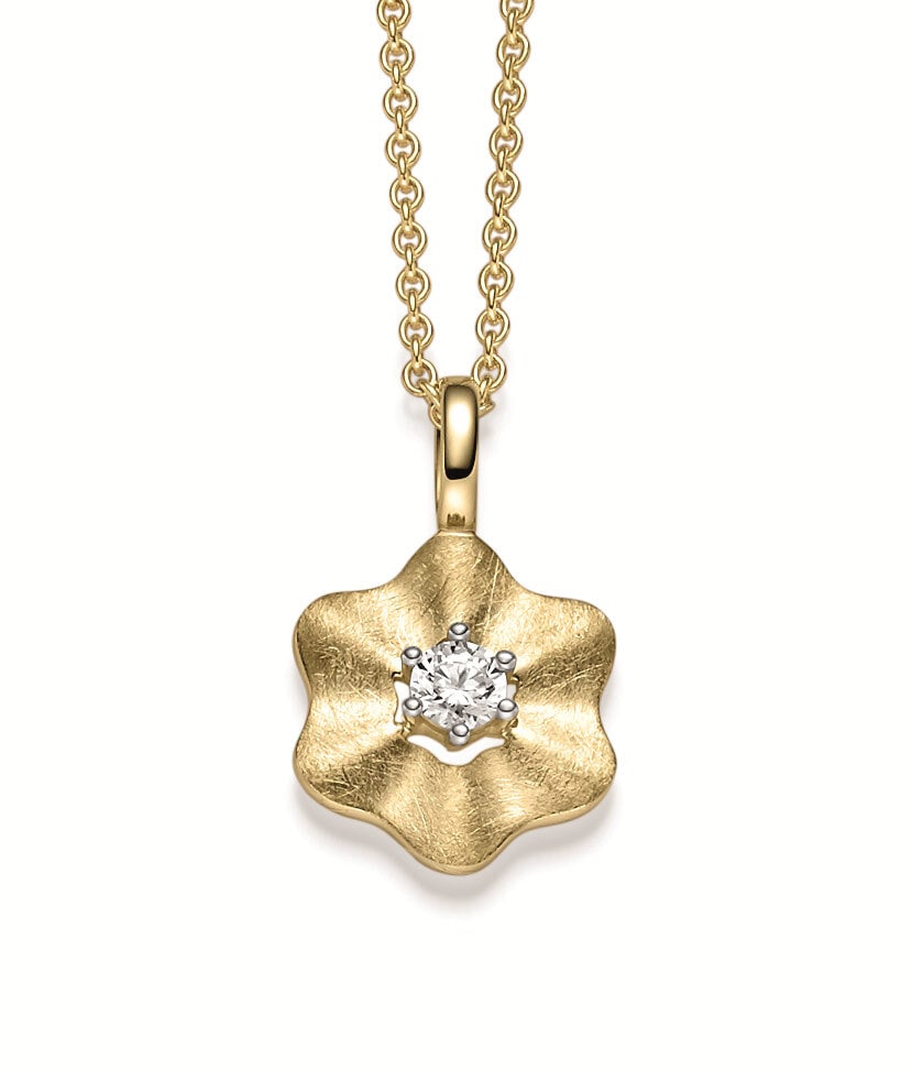 Adelia´s Kettenanhänger »Anhänger aus 333 Gelbgold«  mit Zirkonia