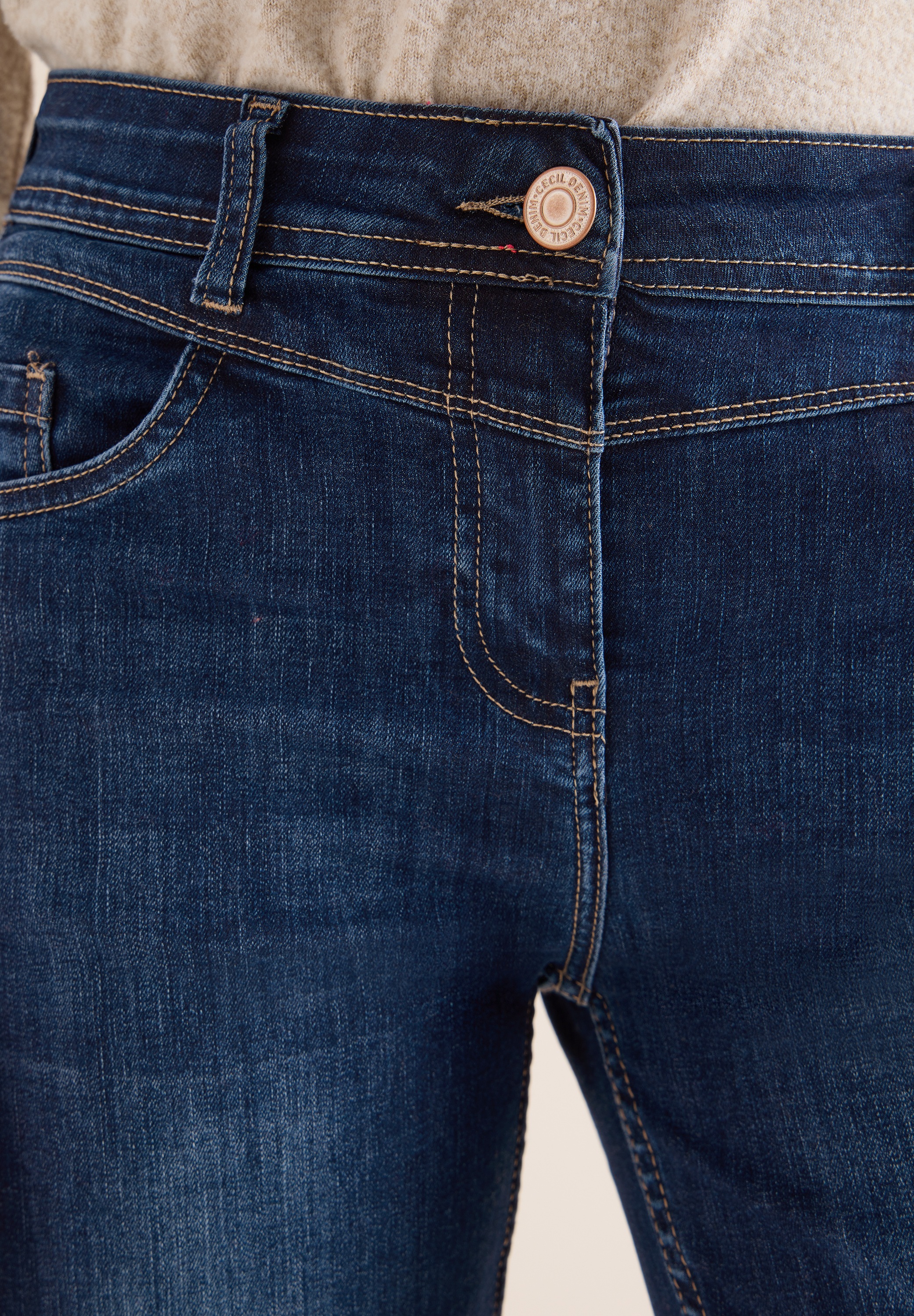 Thumbnail - Cecil Bootcut-Jeans "Style Toronto Bootcut" mit Stretch, Slim Fit