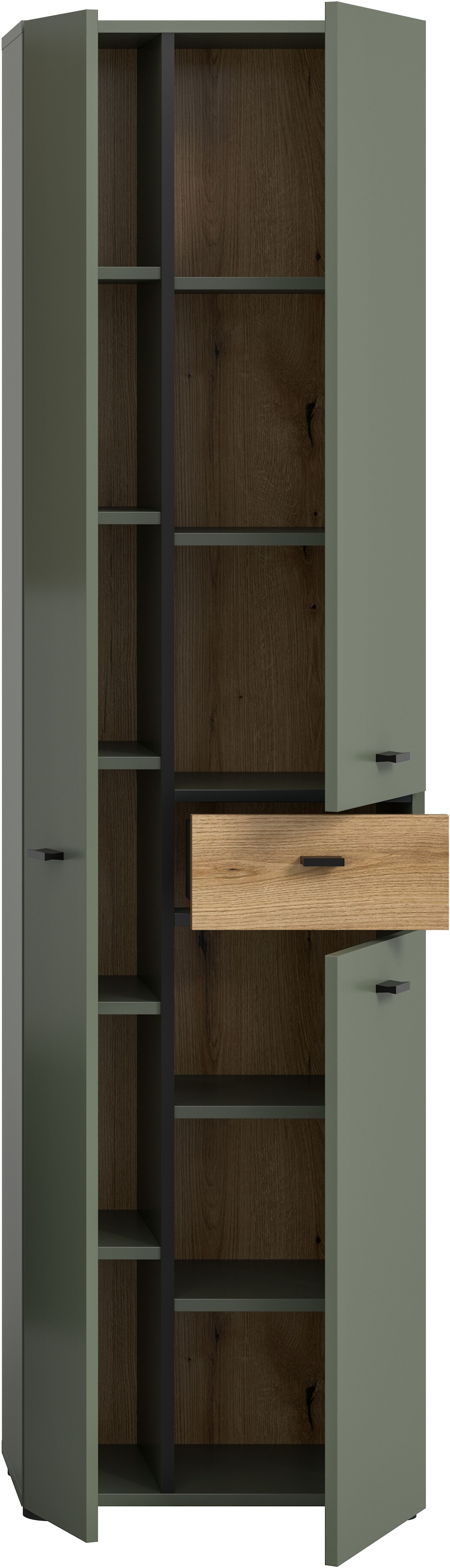 welltime Hochschrank »VANN, HÖHE 191cm, 3 Türen, 1 Schubkasten, 12 Fächer, viel Stauraum« individuell mit weiteren Artikel der Serie VANN kombinierbar,  Universalschrank, Mehrzweckschrank, Schrank, Badschrank, Badezimmer