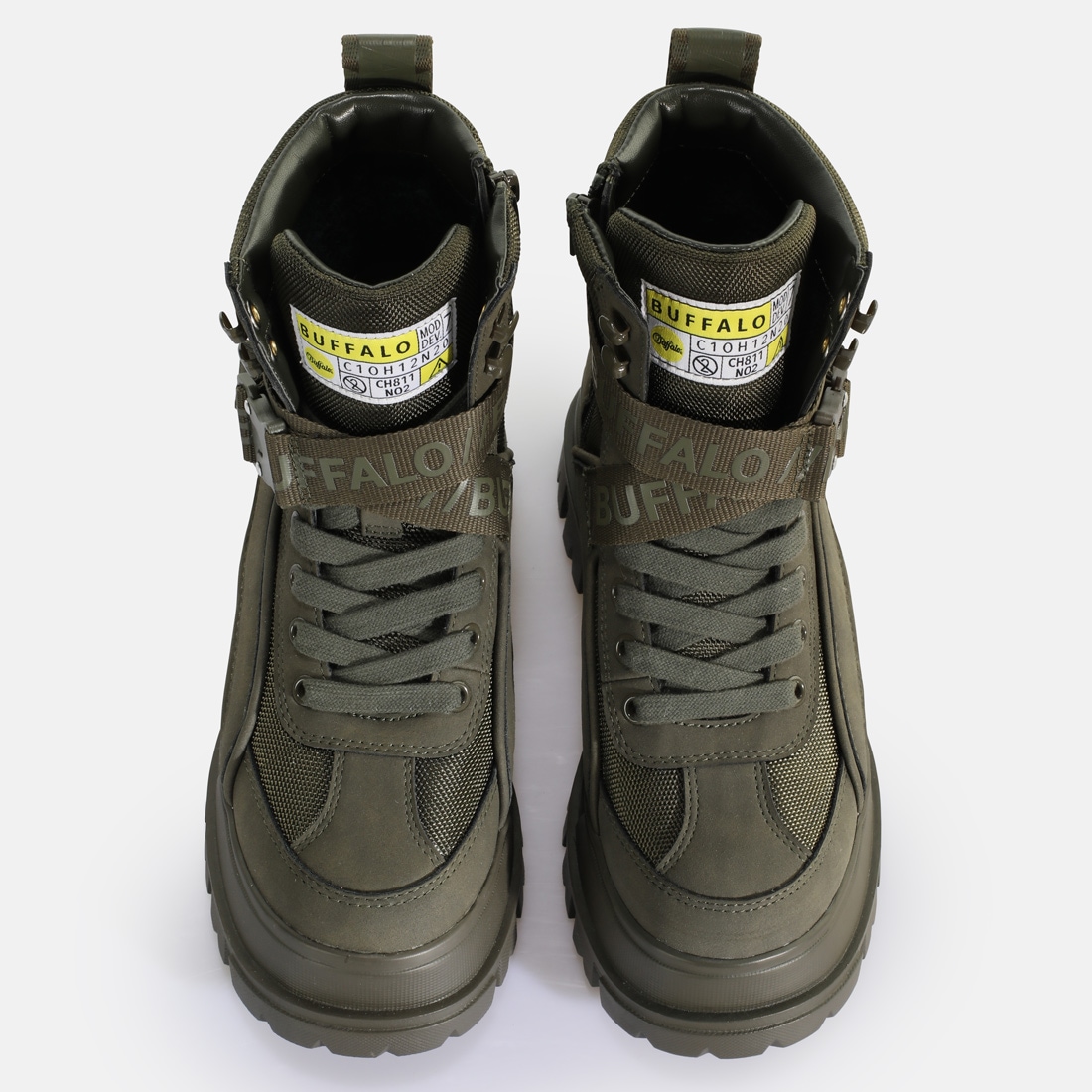 Buffalo Winterboots »Aspha Com1 Vegan«  Schnürstiefelette, Plateauboots mit Innen-Reißverschluss