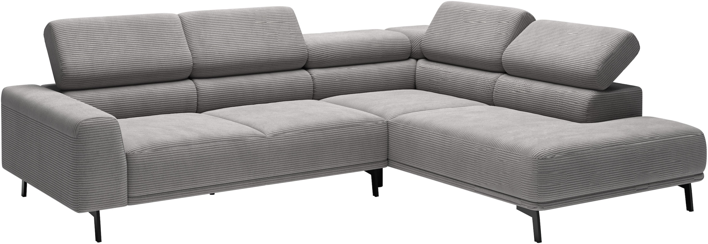 SCHÖNER WOHNEN-Kollektion Ecksofa »Tossa, Modernes Design trifft smarte Funktione, Breite 273 cm« Motorischer Sitzvorzug, Kopfteil-Funktion & Saugroboter-Höhe