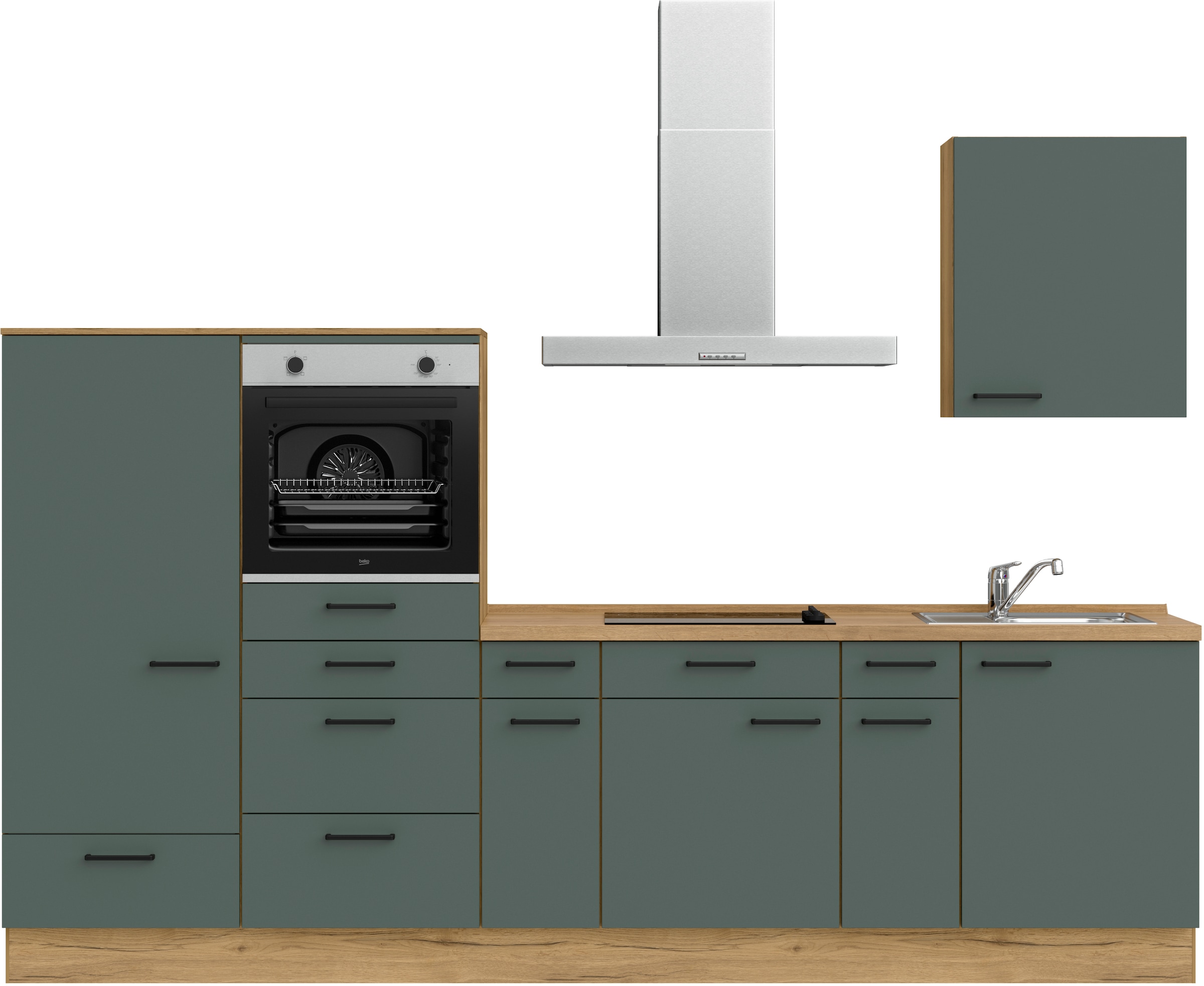 nobilia ""Easytouch I", NEU: individuell anpassbar mit gratis Profi-Beratung" vormontiert, Breite 300 cm, Ausrichtung wählbar, wahlw. mit E-Geräten