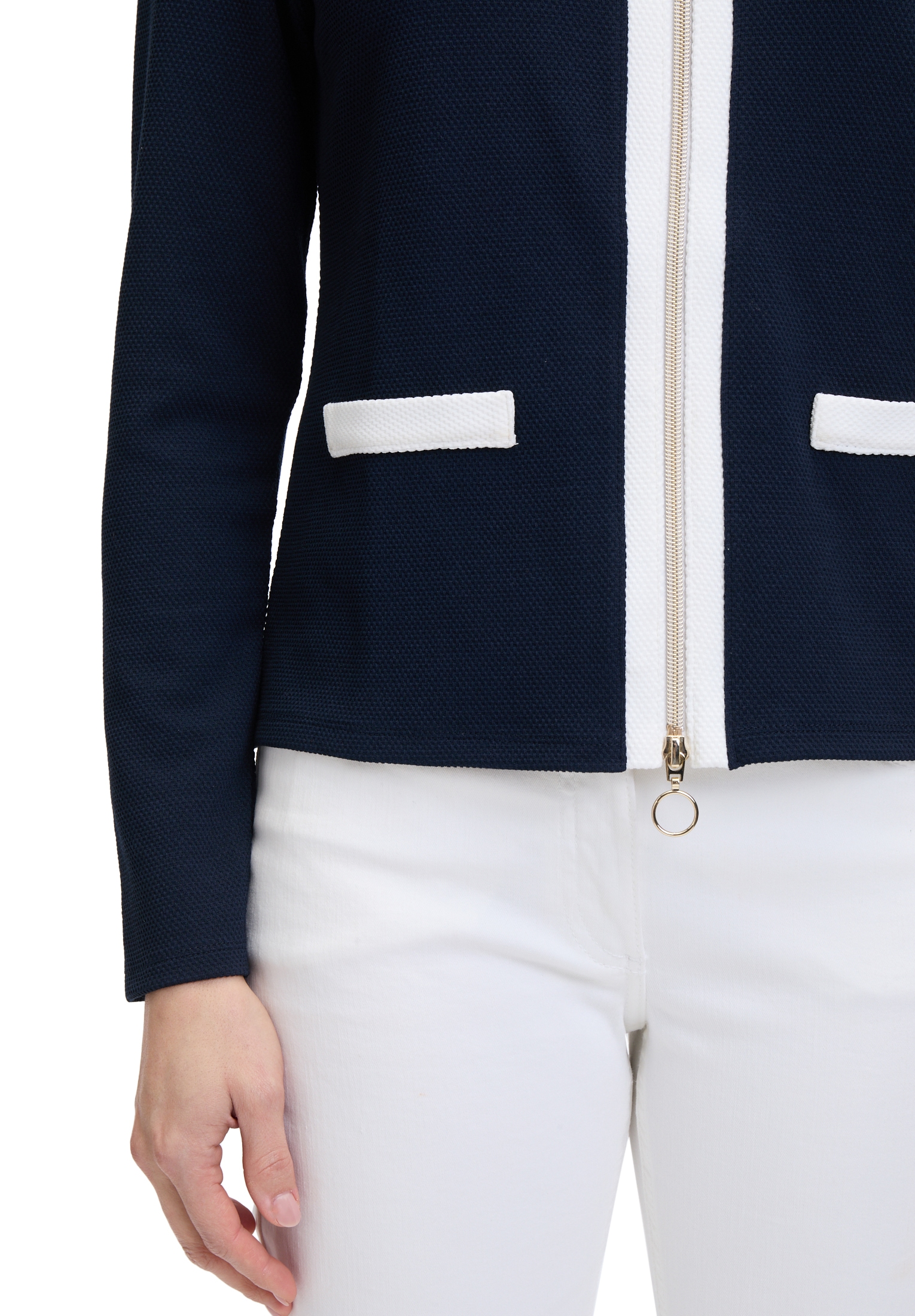 Betty Barclay Sweatjacke »Betty Barclay Damen Shirtjacke mit Struktur«, Materialmix