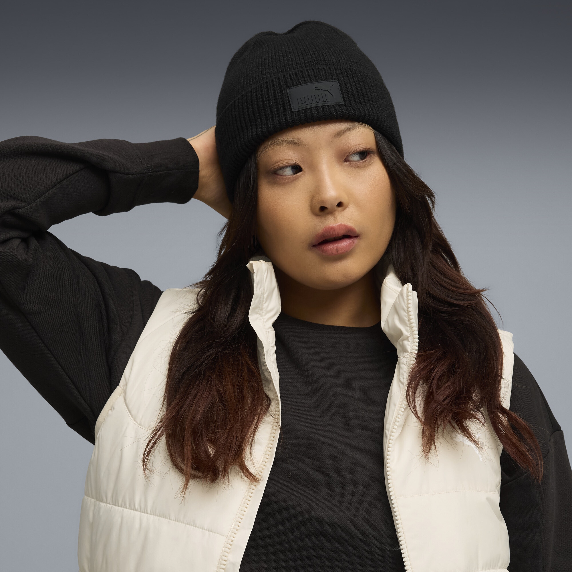 PUMA Beanie »Essentials Elevated Rubber Patch Beanie Erwachsene«