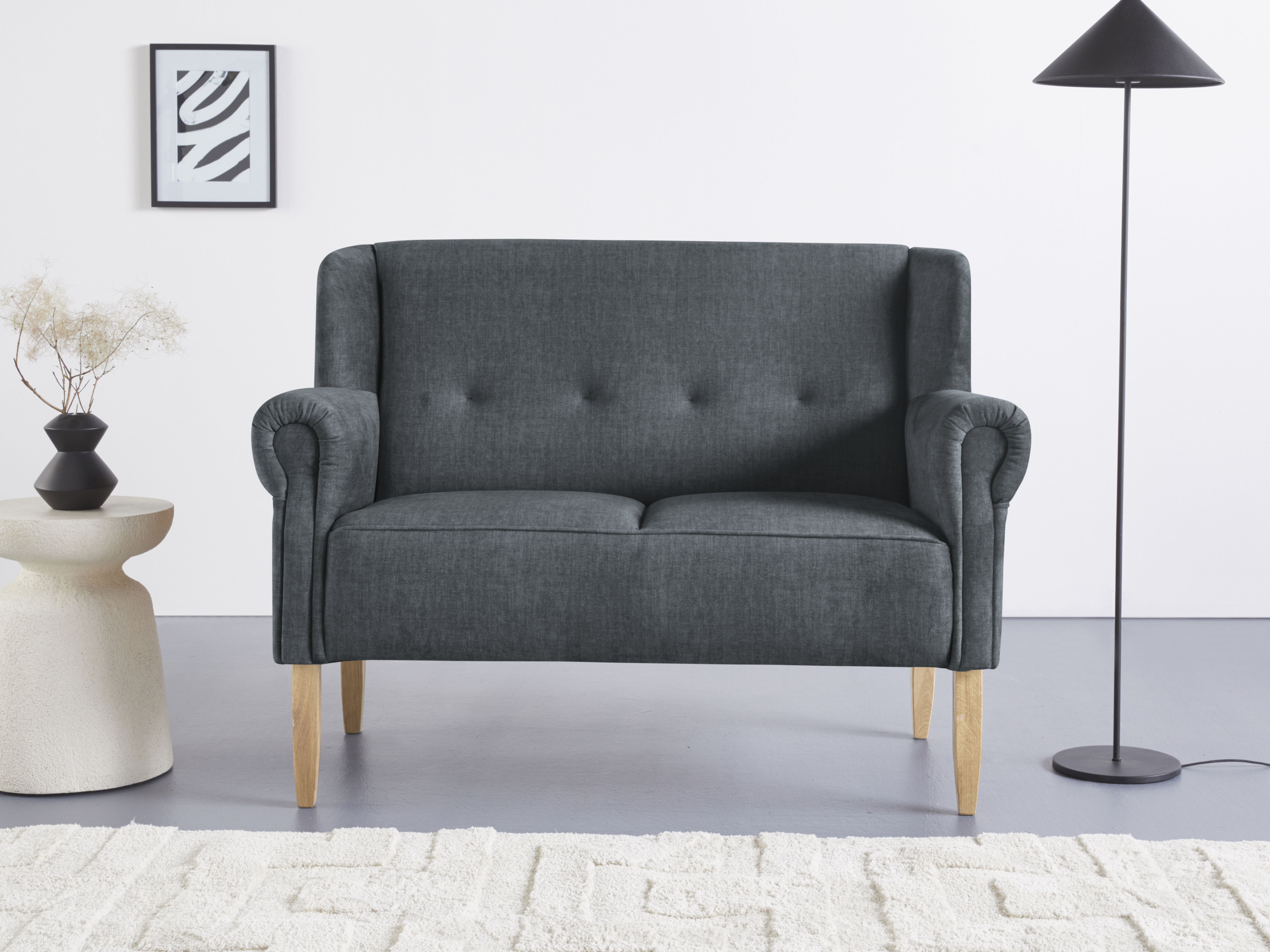 Home affaire Küchensofa "Moro Couch mit Federkern, bequem, Breite 142cm" in verschiedenen Stoffen und Farben