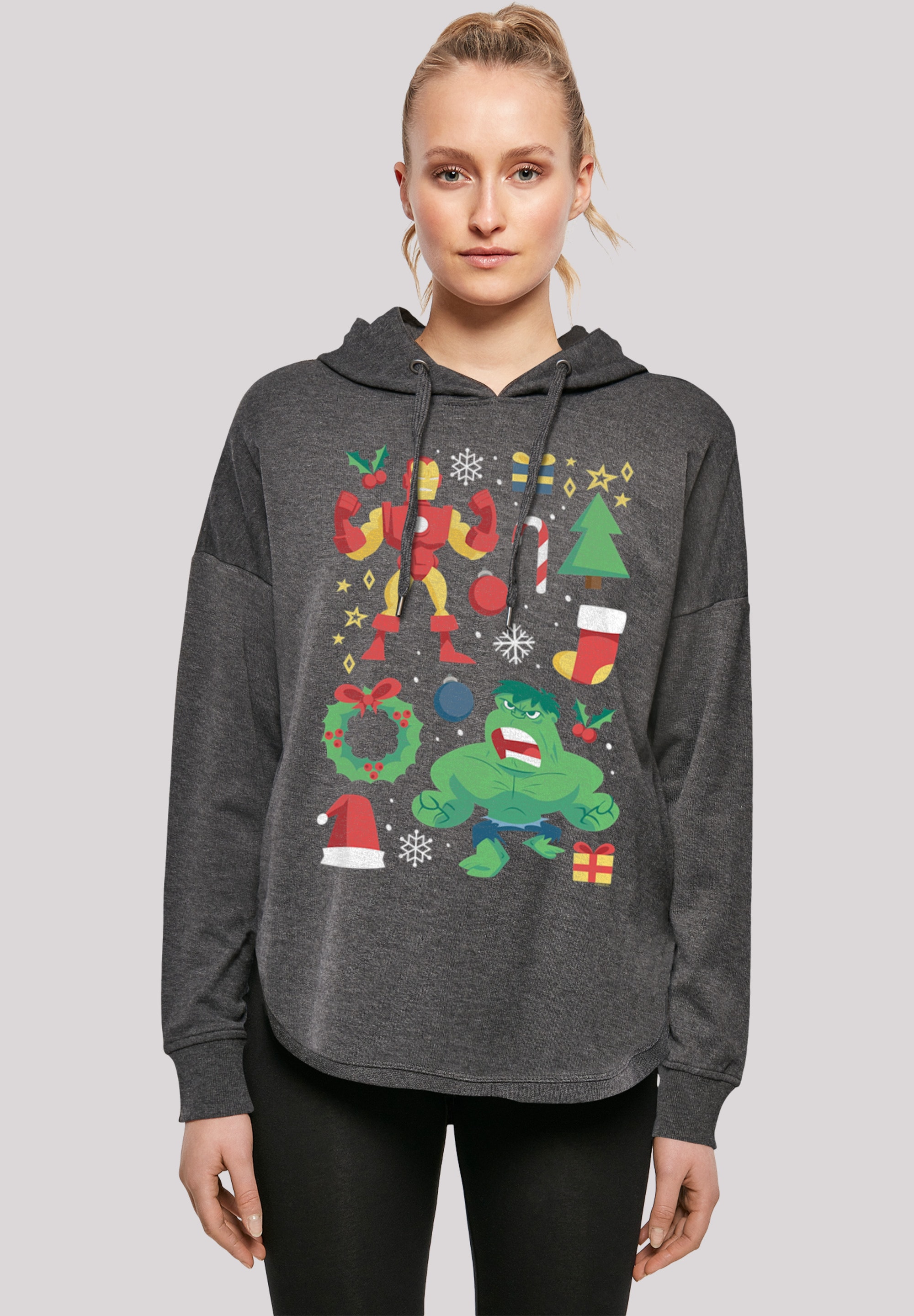 Kapuzenpullover »Marvel Universe Iron Man und Hulk Christmas«, Print