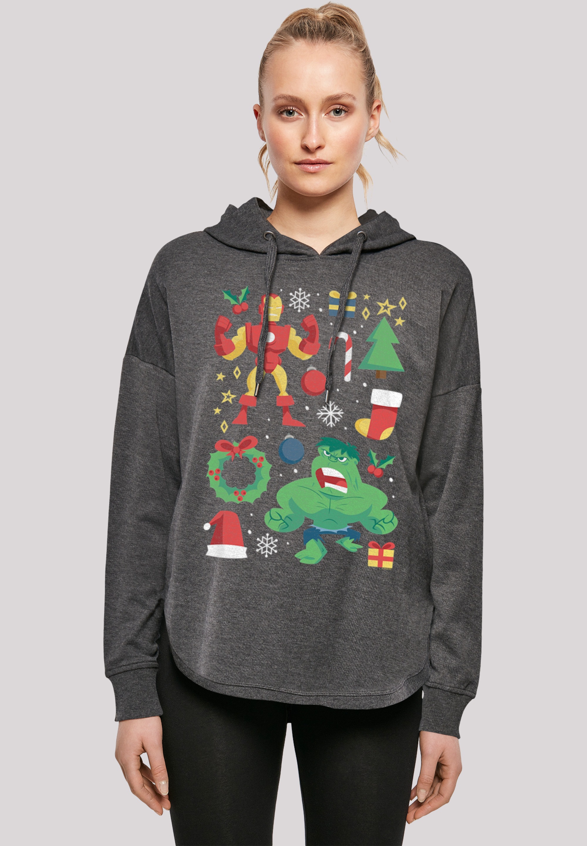 F4NT4STIC Kapuzenpullover "Marvel Universe Iron Man und Hulk Christmas", Print