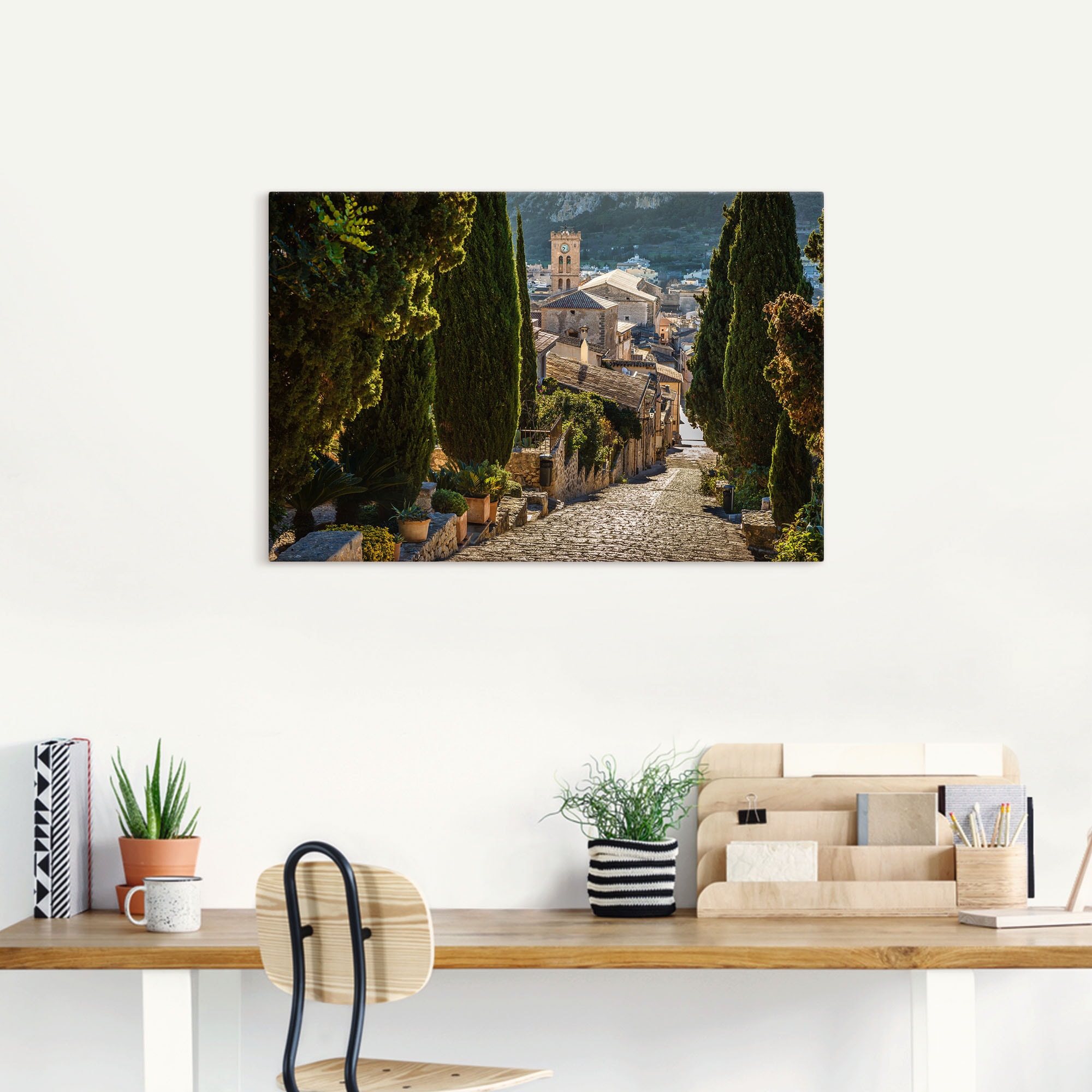 Artland Wandbild »Blick vom Kalvarienberg auf Pollenca«, Mallorca, (1 St.), als Alubild, Outdoorbild, Leinwandbild in verschied. Größen