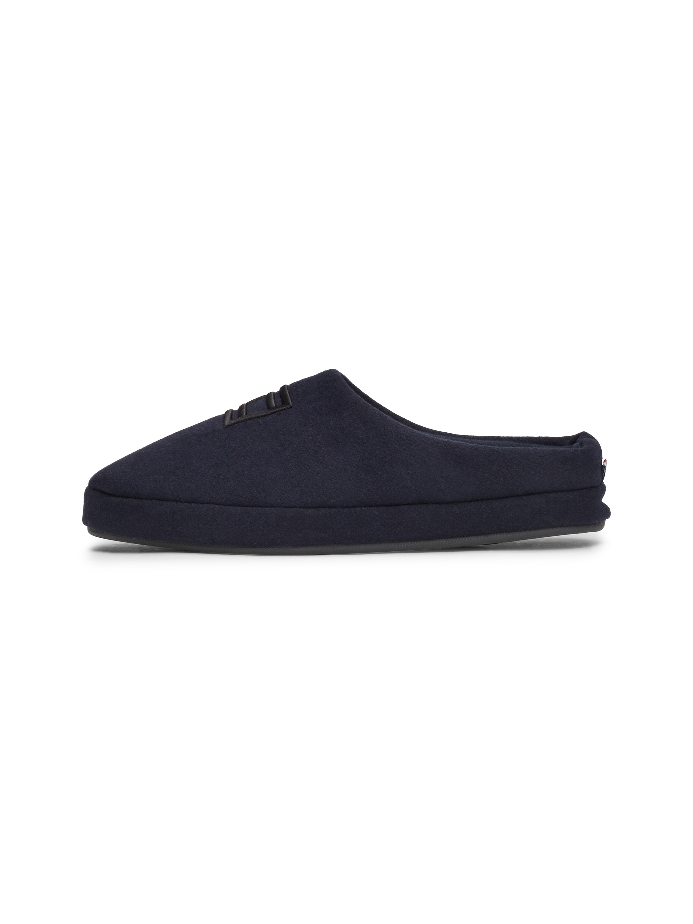 Tommy Hilfiger Pantoffel »FLAG WARM FELT HOUSE SHOE«, Casualmode, Schlappen, Hausschuh, Schlupfschuh mit TH-Stickerei