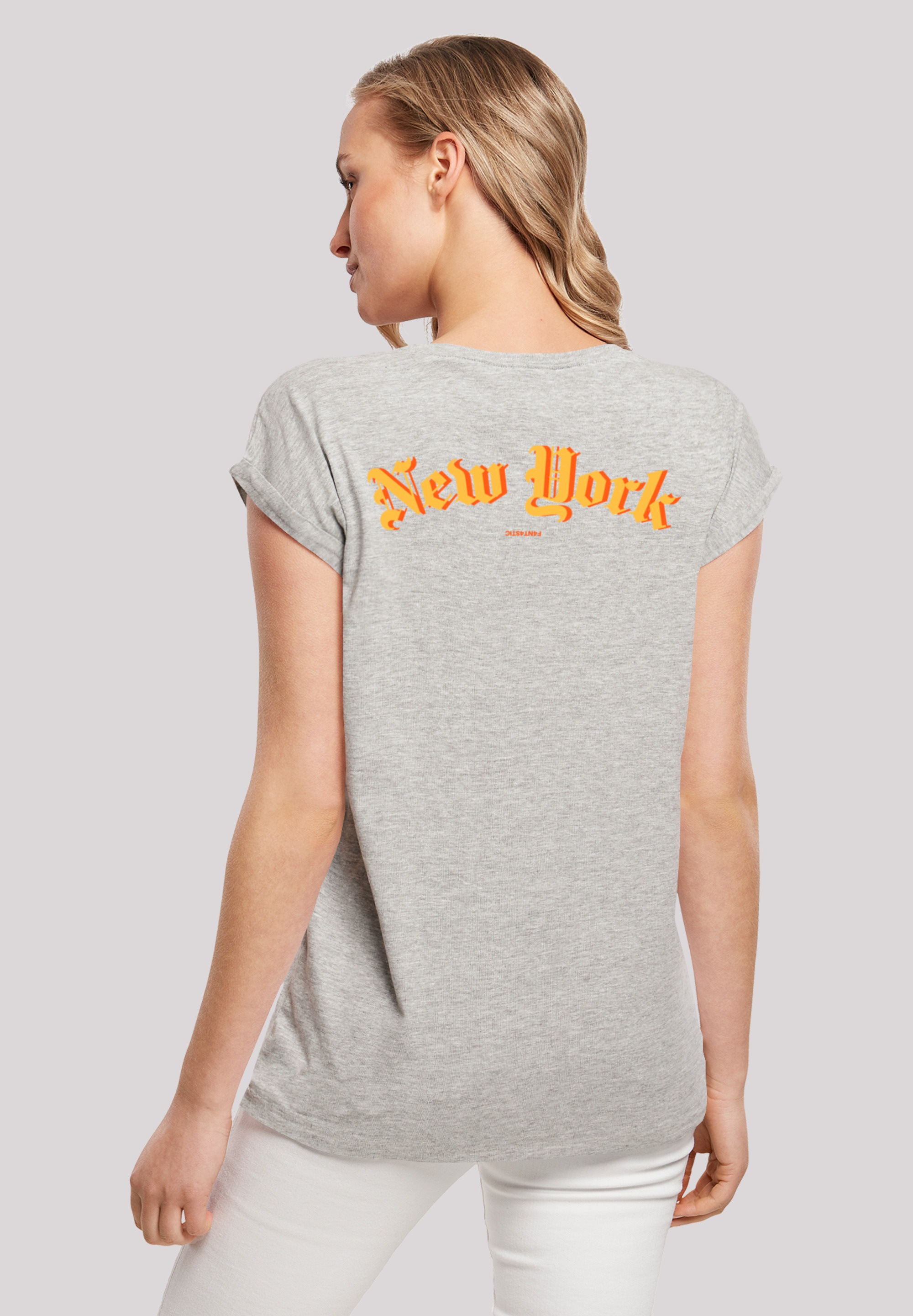 F4NT4STIC T-Shirt "New York Orange SHORT SLEEVE TEE", Print