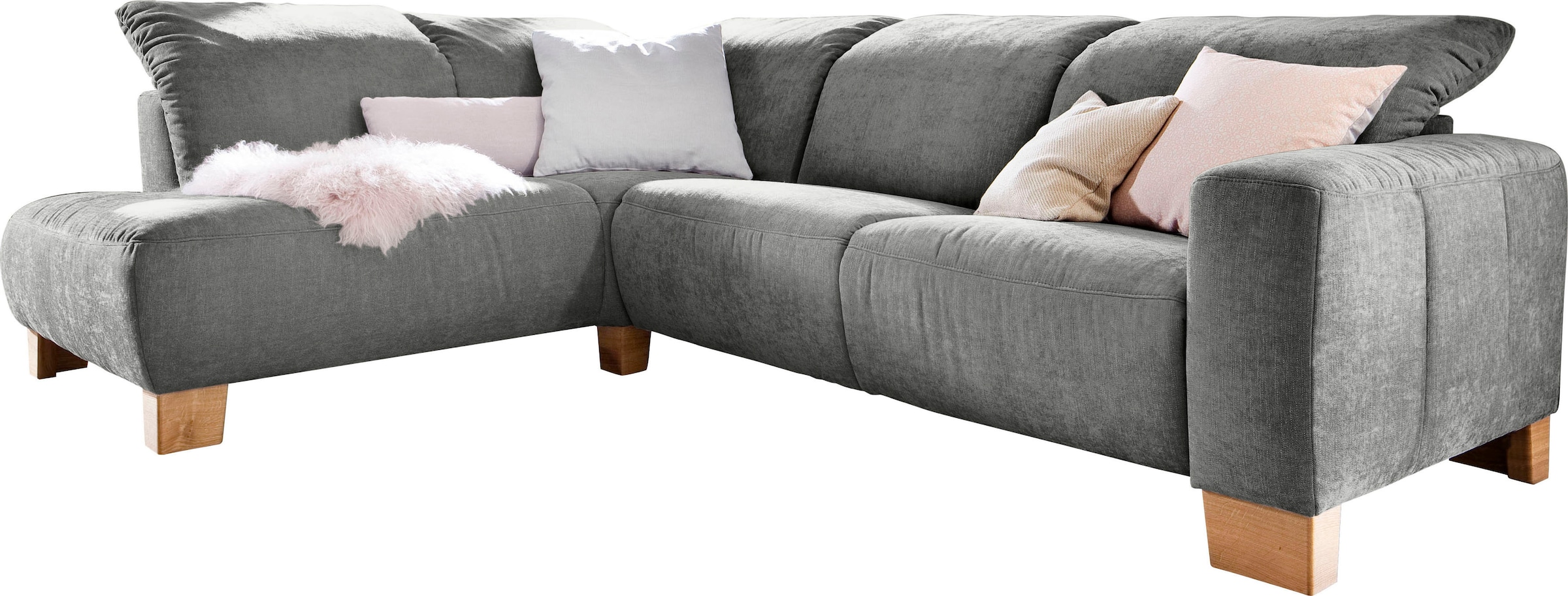 Home affaire Ecksofa "Hörnum bequemes Wohlfühlsofa, Federkern, Breite 281cm günstig online kaufen