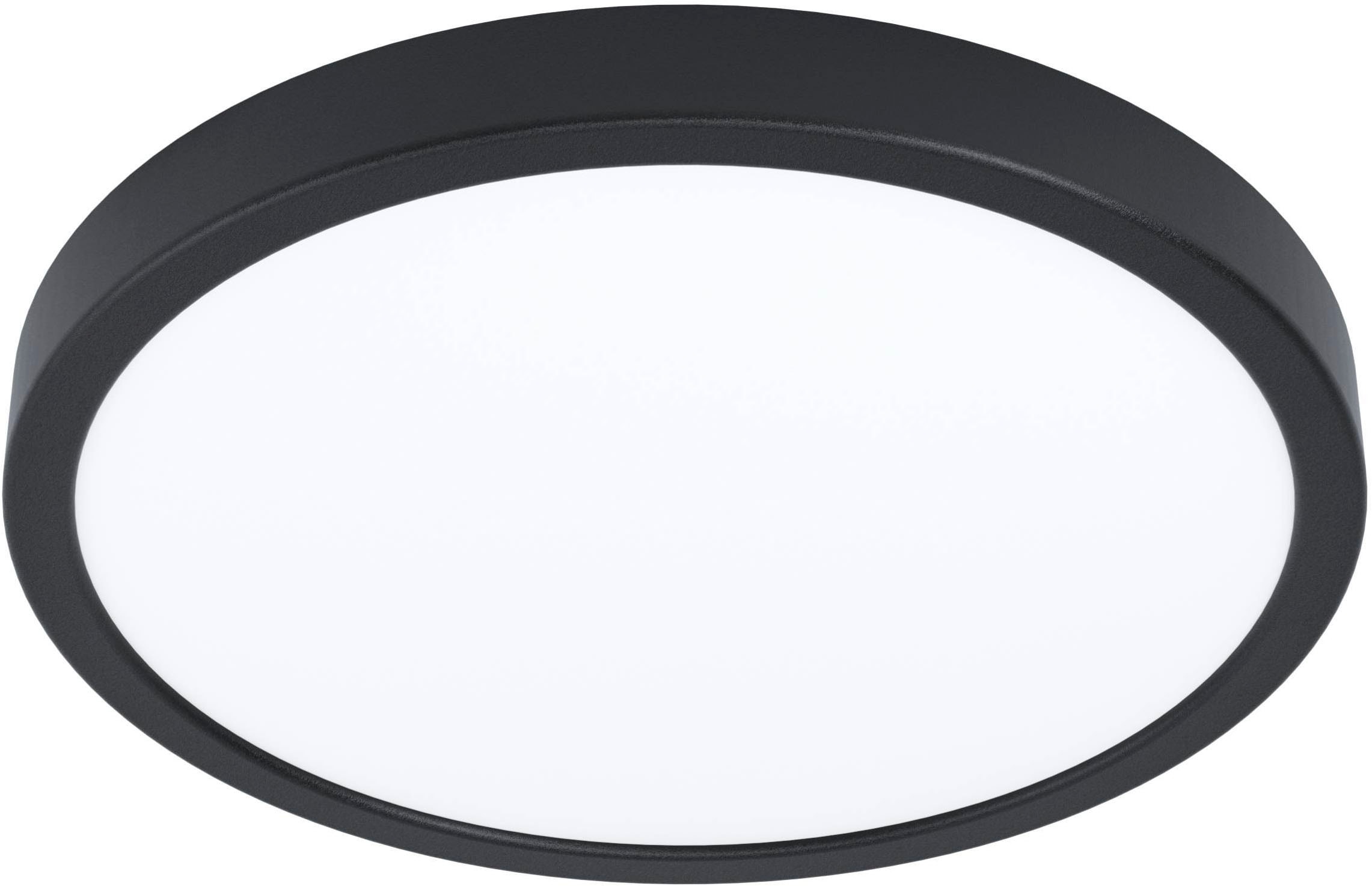 EGLO Aufbauleuchte "Fueva 6-Z Deckenlampe, ZigBee, App und Sprachsteuerung, Badlampe, IP44", 1, Ø 27,8cm H: 2,5cm, 1 Stk.schwarz, Leuchten,