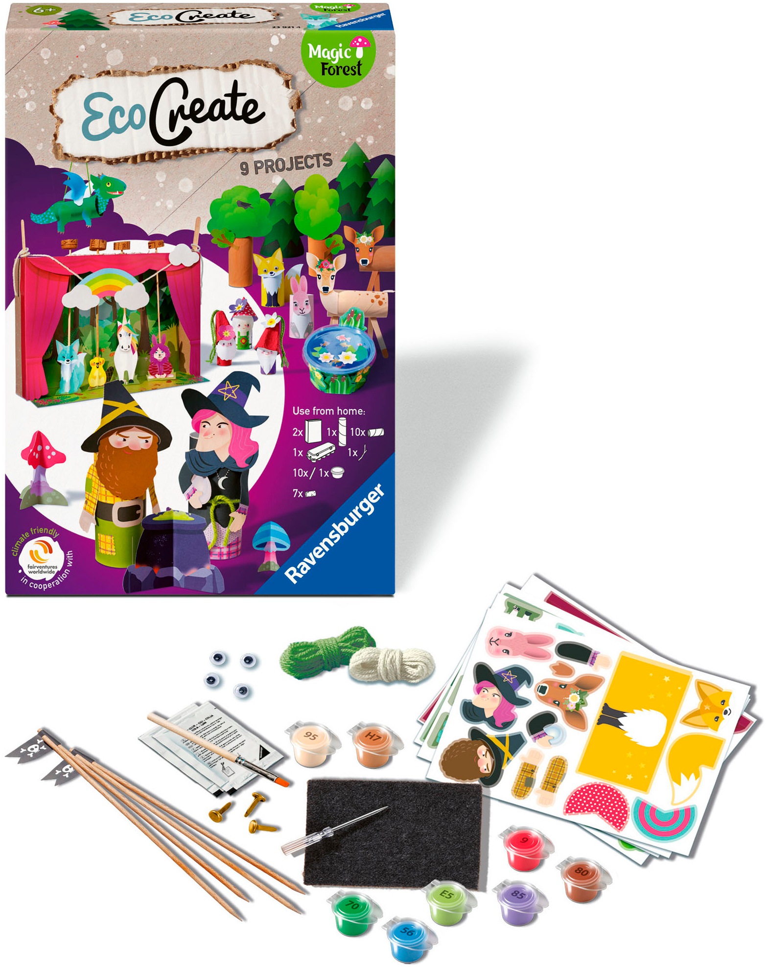 Ravensburger Kreativset »EcoCreate, Theater: Magischer Wald«, Made in Europe