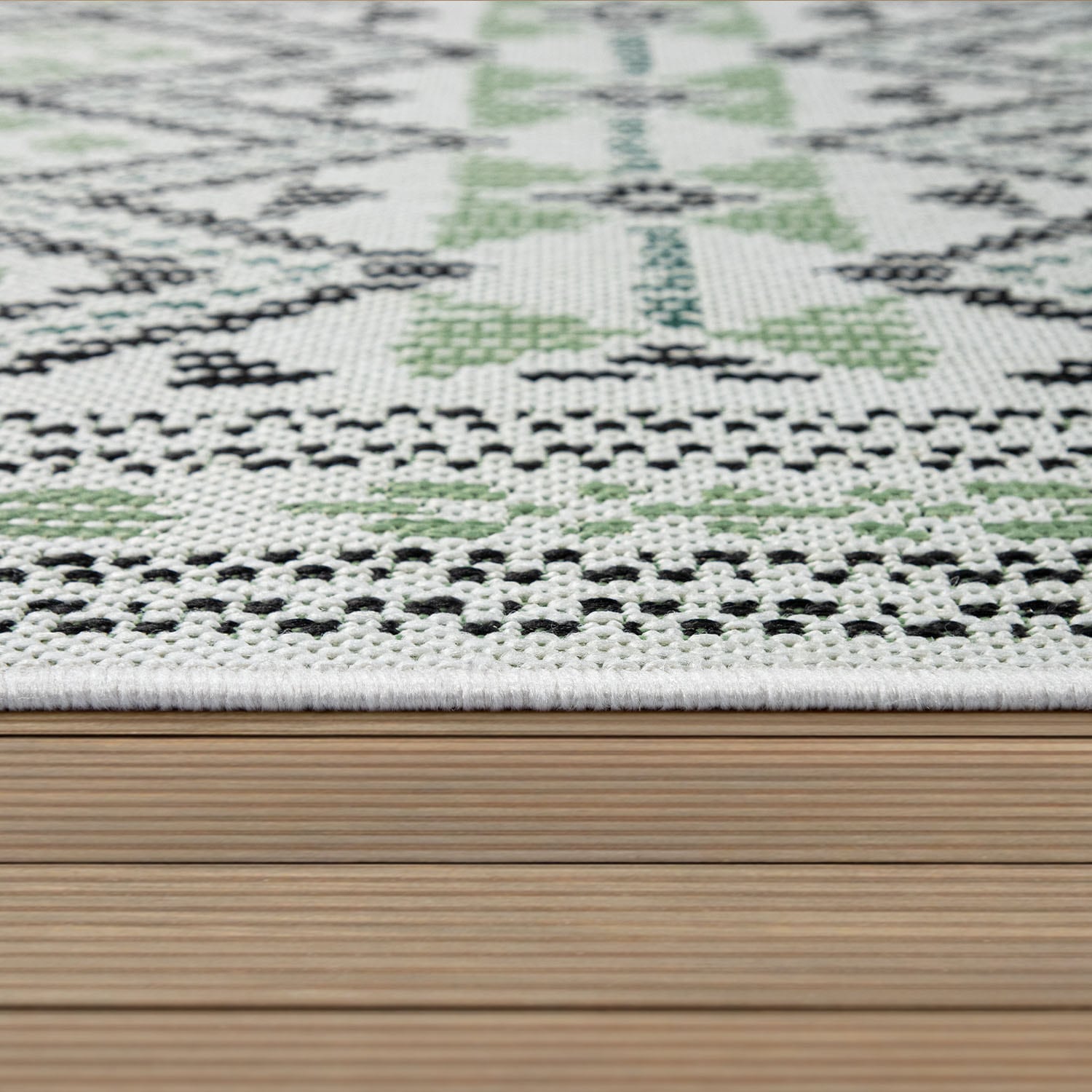 Paco Home Teppich mit In- Motiv, | Rauten Rechnung Flachgewebe, Bordüre, geeignet rechteckig, und »Ostende auf BAUR 543«, Outdoor