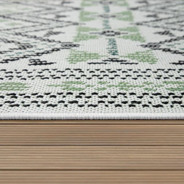 Paco Home Teppich »Ostende 543«, rechteckig, Flachgewebe, Rauten Motiv, mit  Bordüre, In- und Outdoor geeignet auf Rechnung | BAUR