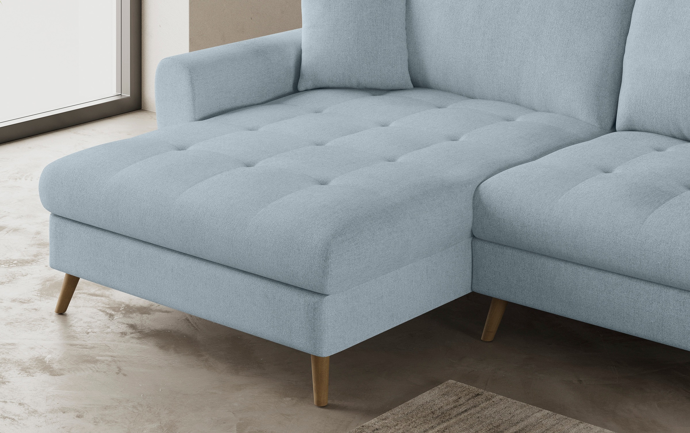 Mr. Couch Ecksofa »Blackburn II, L-Form«, Mit Kaltschaumpolsterung bis 140 kg belastbar