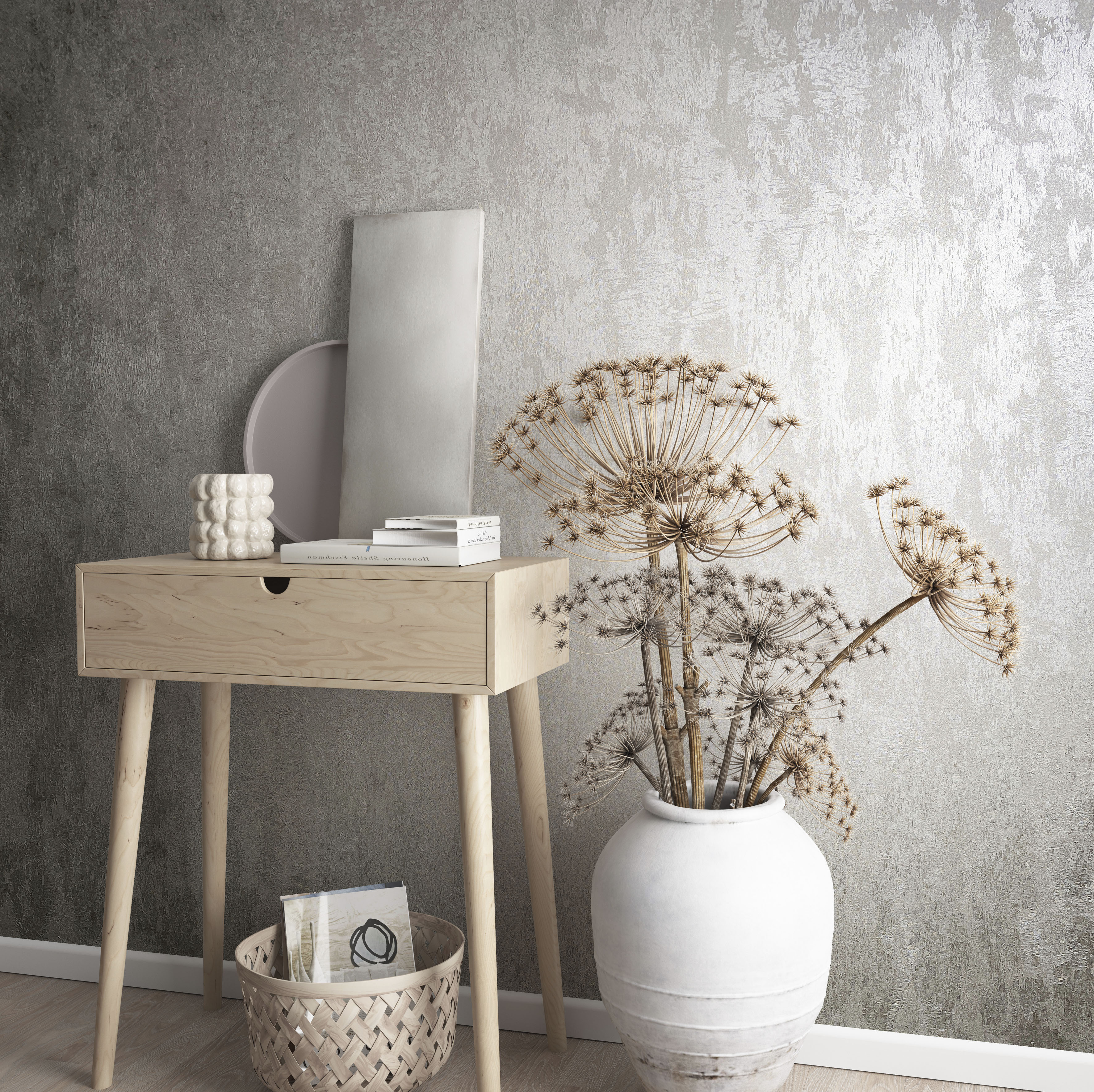 Marburg Vliestapete "Concrete" glänzend strukturiert moderne Tapete für Wohnzimmer Schlafzimmer Küche