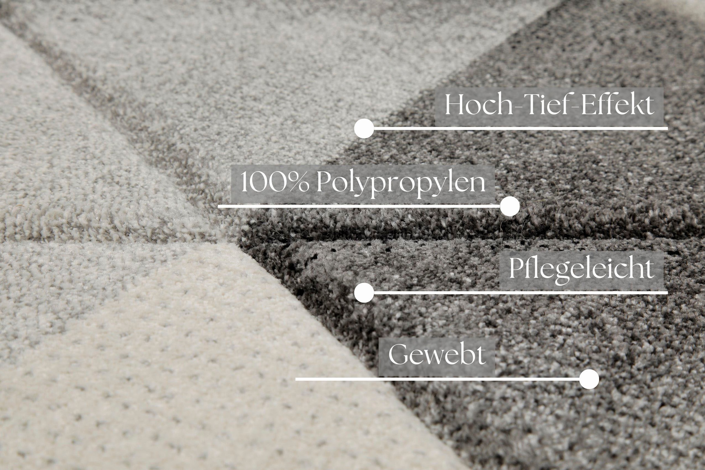 my home Teppich »Zorion«, rechteckig, 13 mm Höhe, moderner Kurzflor, geometrisches Muster, Wohnzimmer, Schlafzimmer