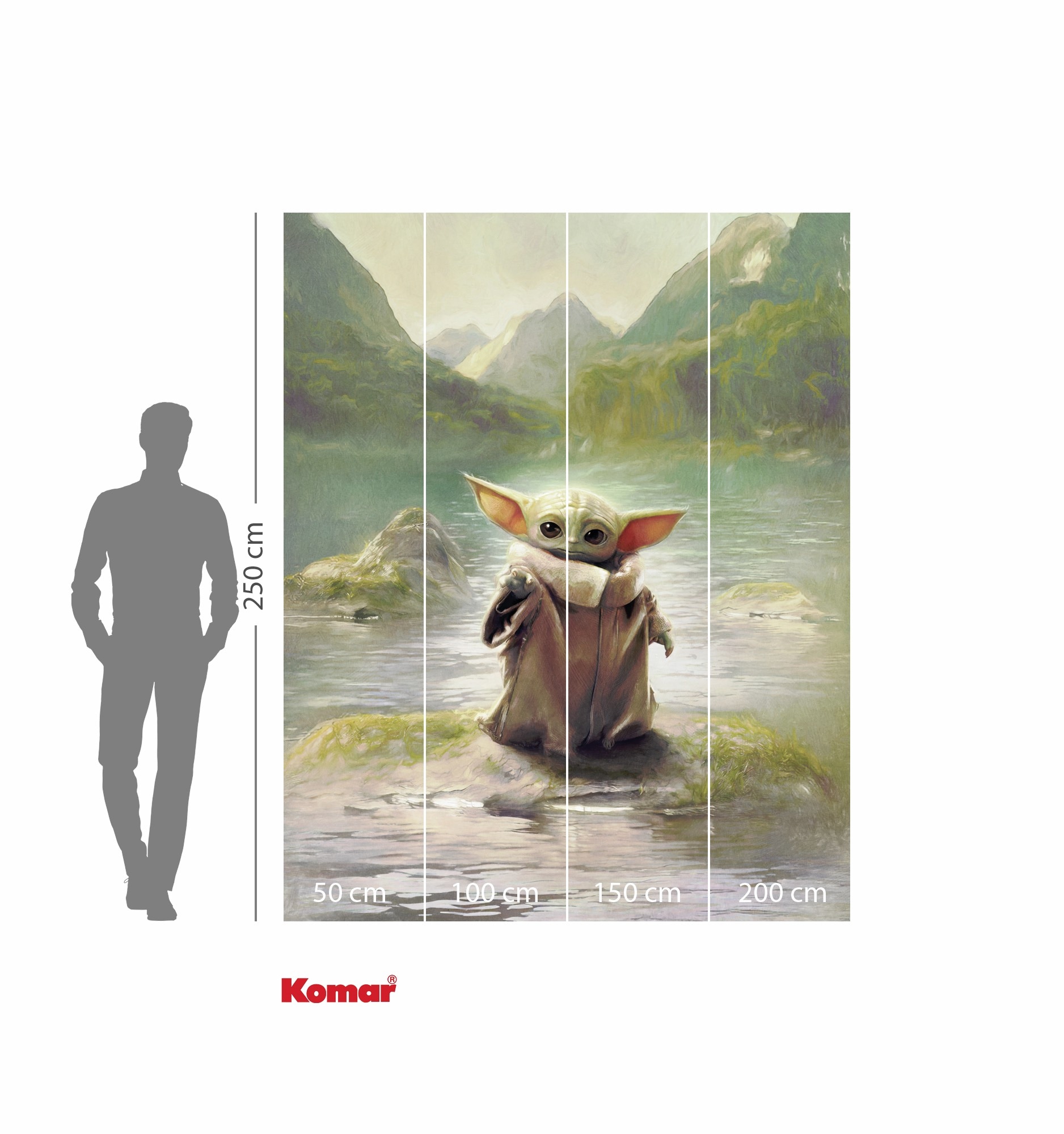 Komar Kindertapete »Star Wars The Mandalorian Grogu Landscape«, bedruckt