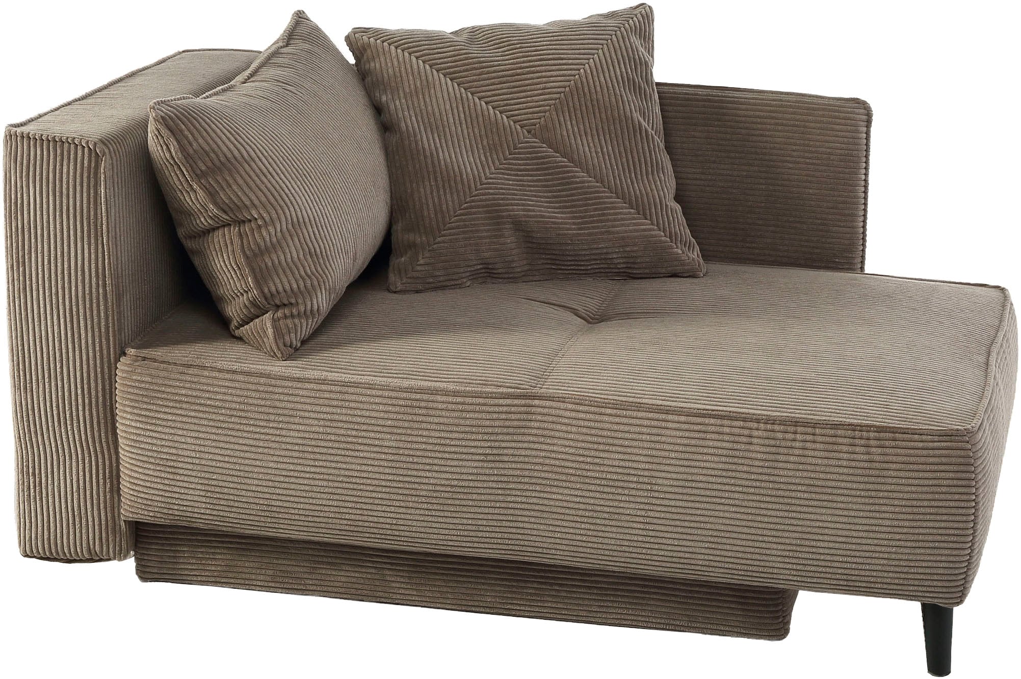 Jockenhöfer Gruppe Recamiere "Rex, B: 155 cm, Liegefläche: 88x200 cm, optional mit Topper" mit Schlaffunktion, Bettkasten & Zierkissen, Federkern
