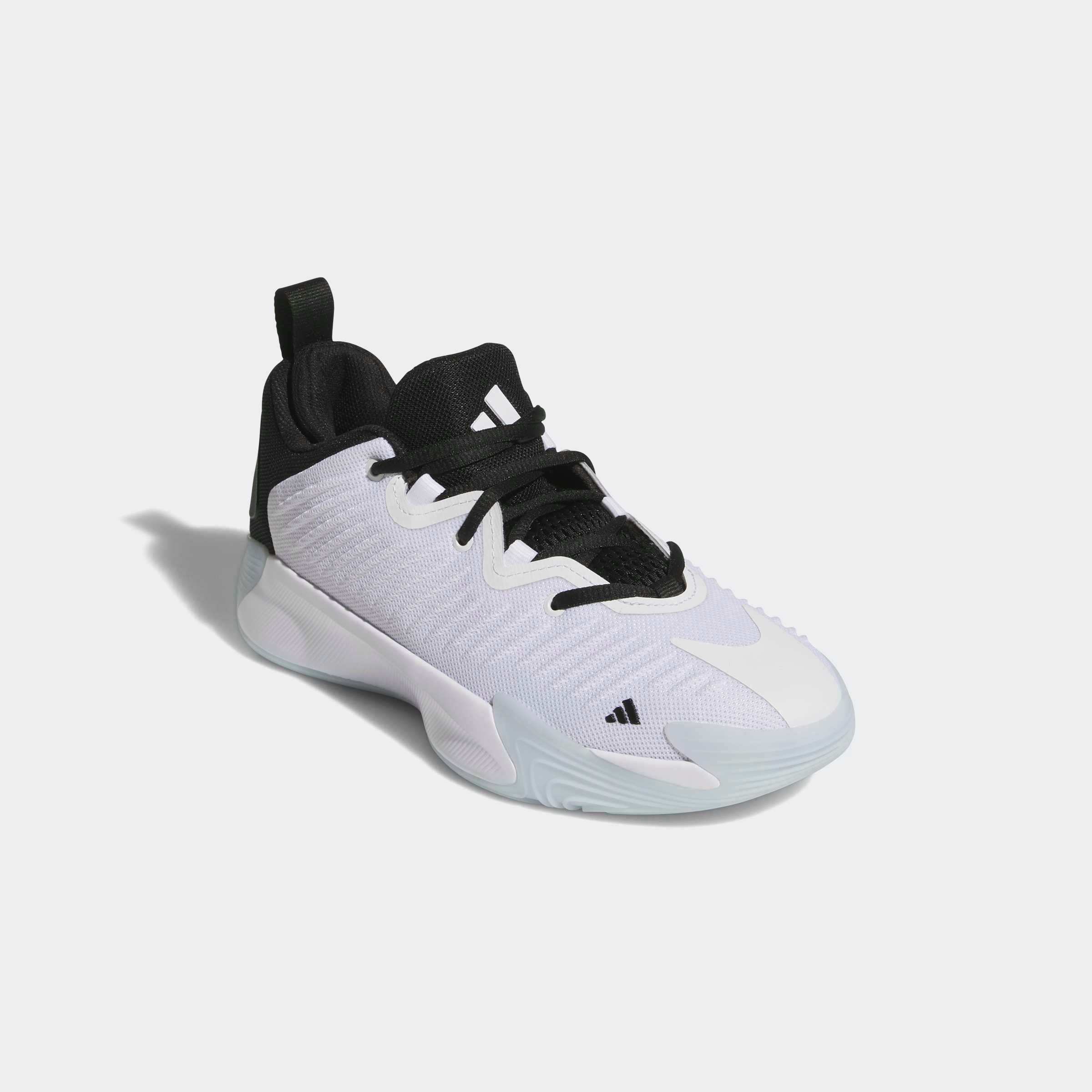 Damen Basketballschuh "ADIDAS INITIATION", ADIDAS PERFORMANCE, Gr. 44,5cloud weiß, core schwarz, cloud weiß, Schuhe