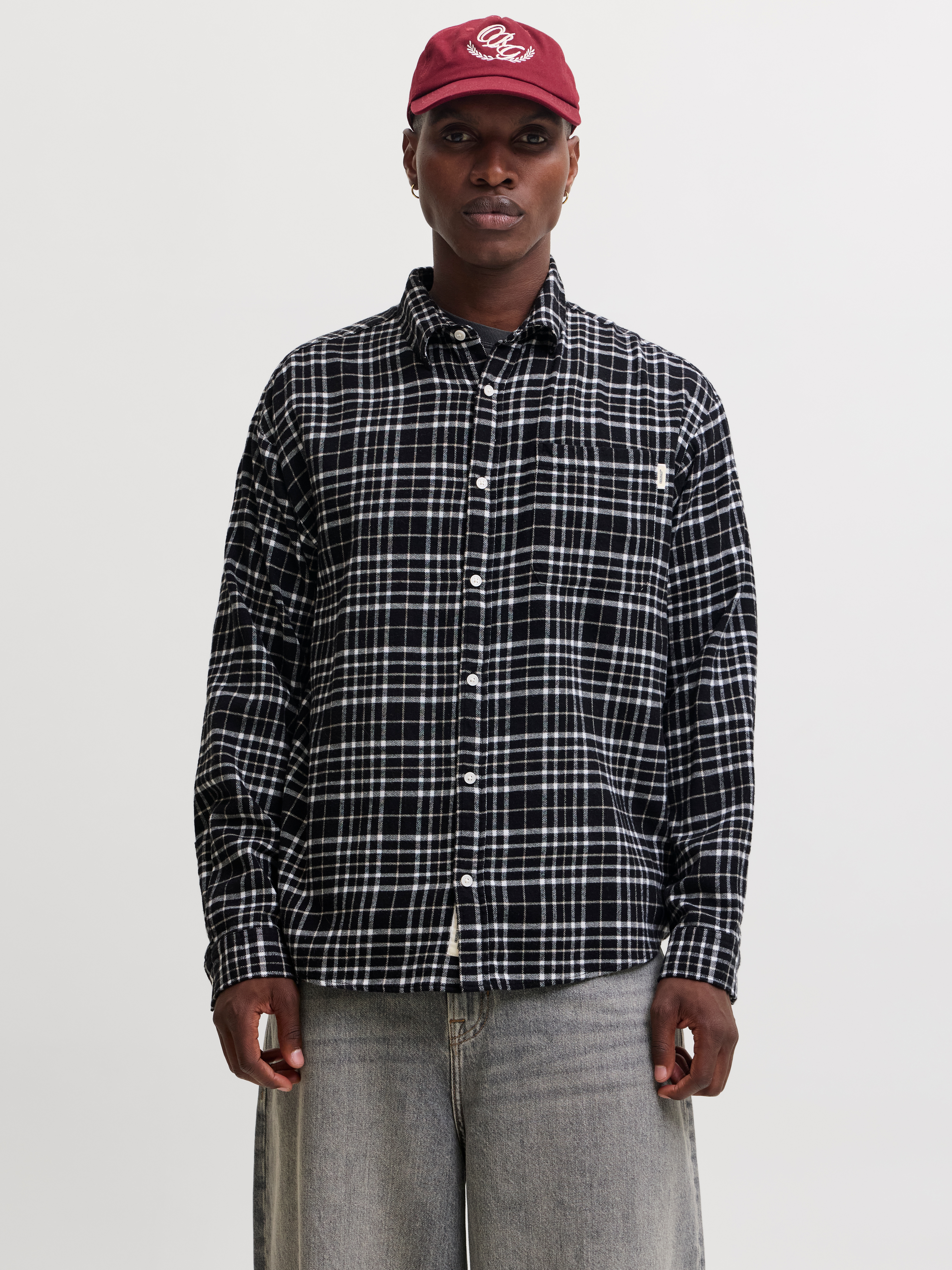 Jack & Jones Langarmhemd "JORFREDERIKSBERG FLANNEL SHIRT L/S" Baumwolle, regular fit