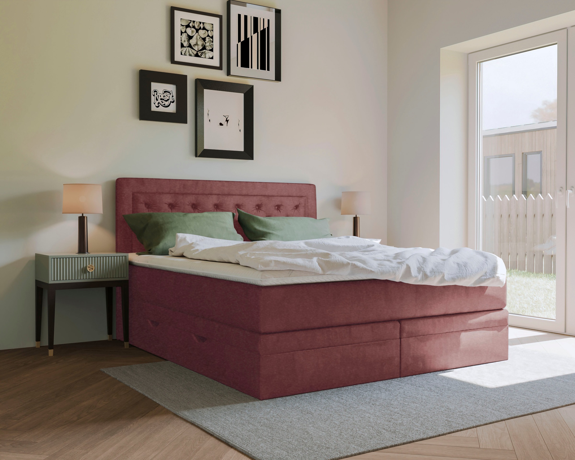 Home affaire Boxspringbett "Julien" mit Taschenfederkernmatratze günstig online kaufen