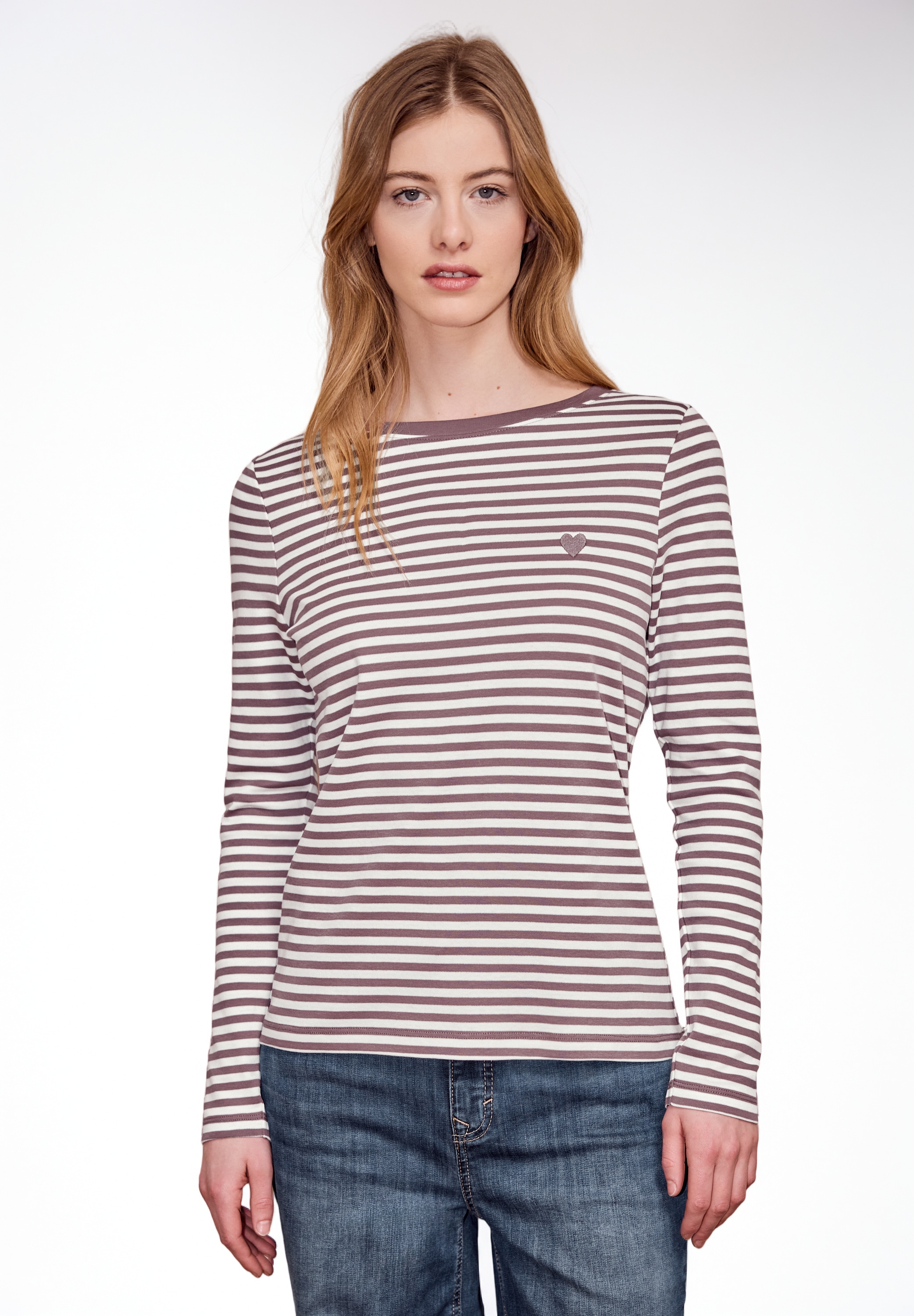 STREET ONE STUDIO Langarmshirt aus reiner Baumwolle günstig online kaufen