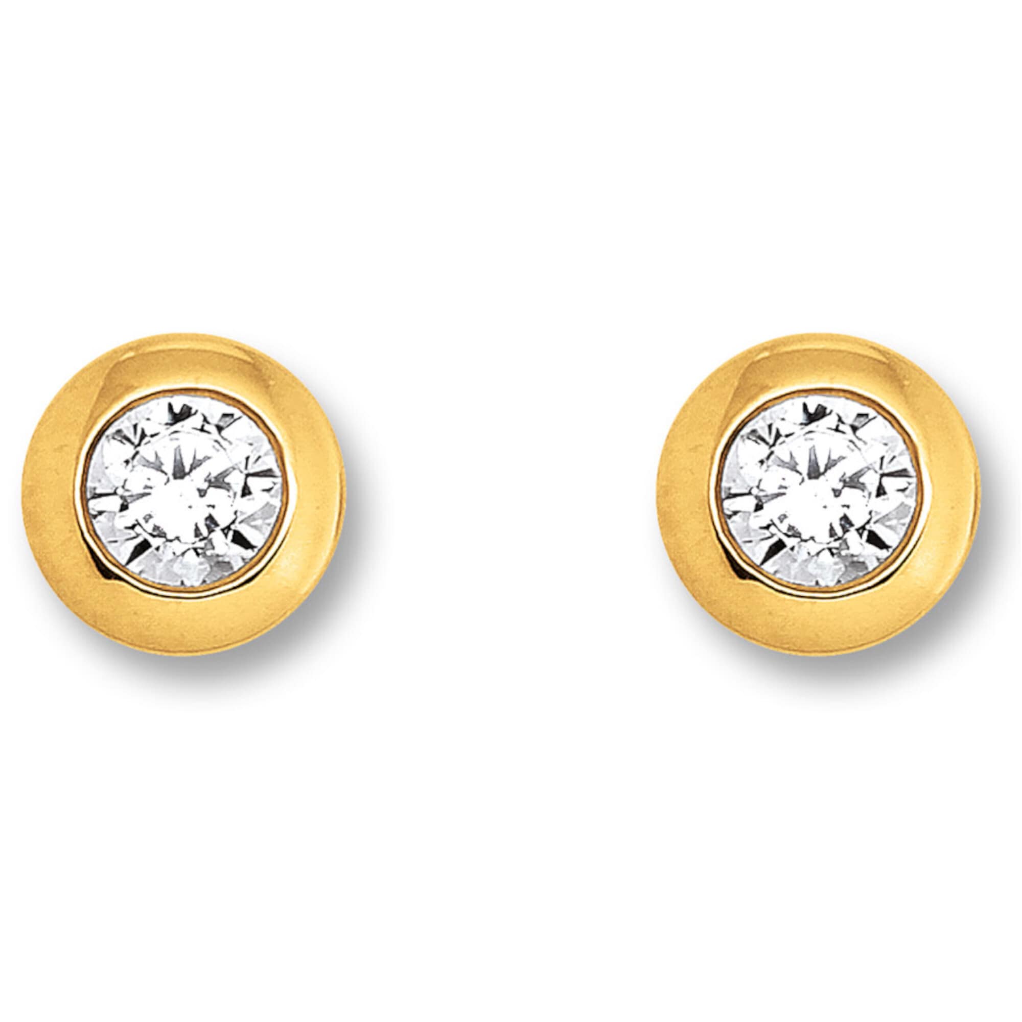 ONE ELEMENT Zirkonia 333 Gelbgold Ohrringe fรผr Damen