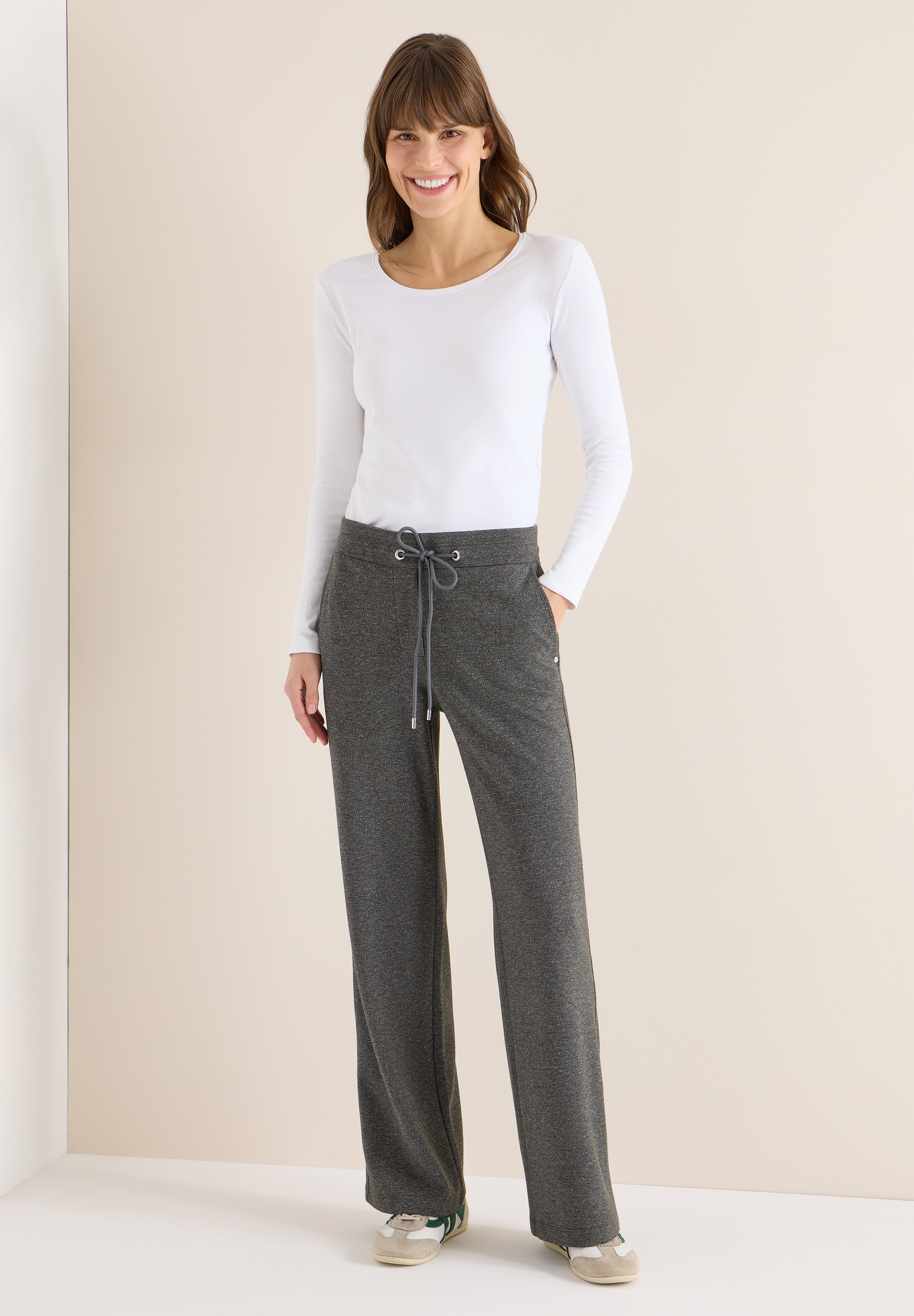 Stoffhose CECIL, Damen, Gr. L, Länge 30, raw khaki, Stoff, 61% Polyester, 21% Viskose, 15% Baumwolle, 3% Elasthan, unifarben, loose fit lang, Hosen Stoffhose, im Loose Fit 2