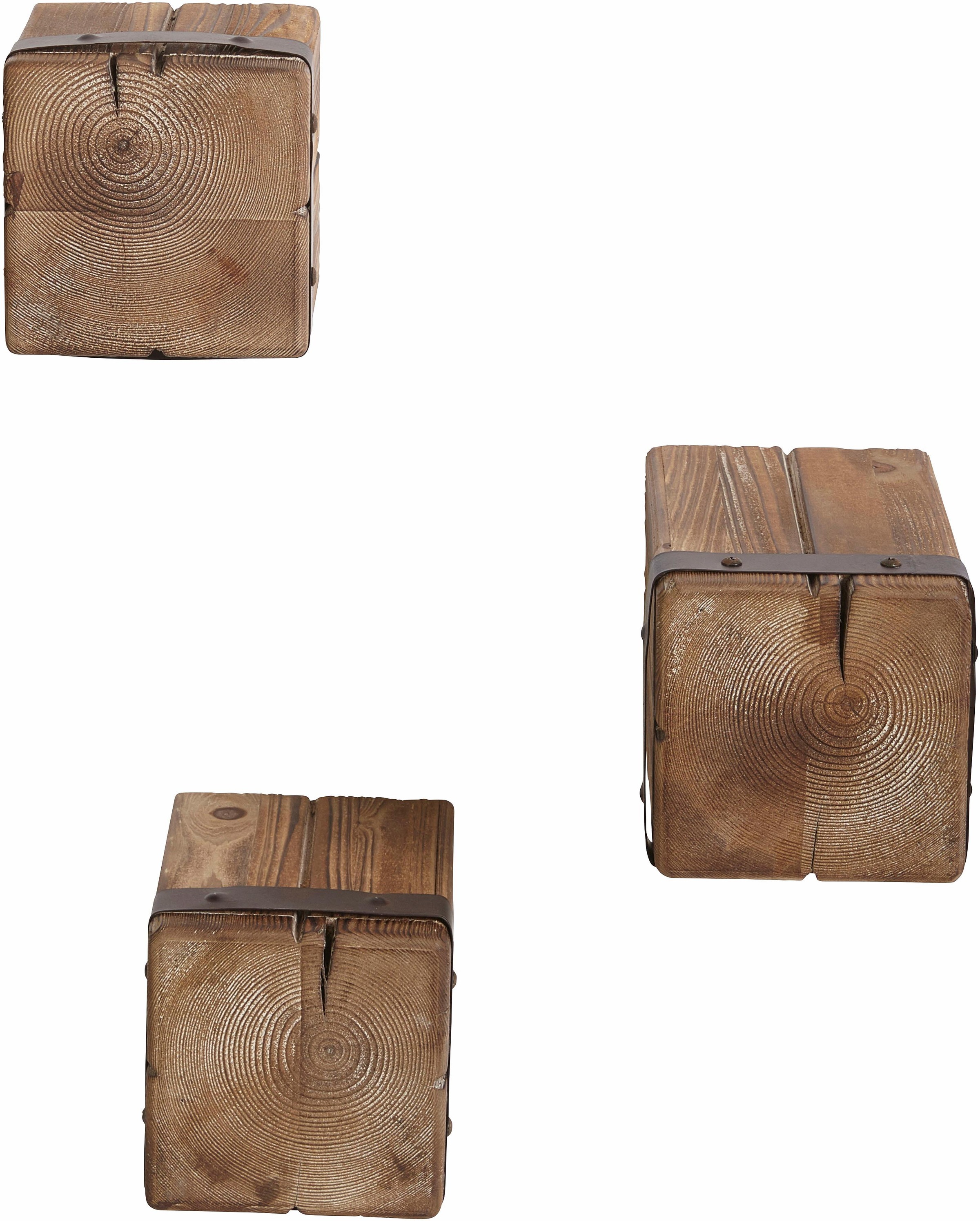 Thumbnail - Home affaire Wandregal "Holzpfeiler" 3 Stk. tlg.